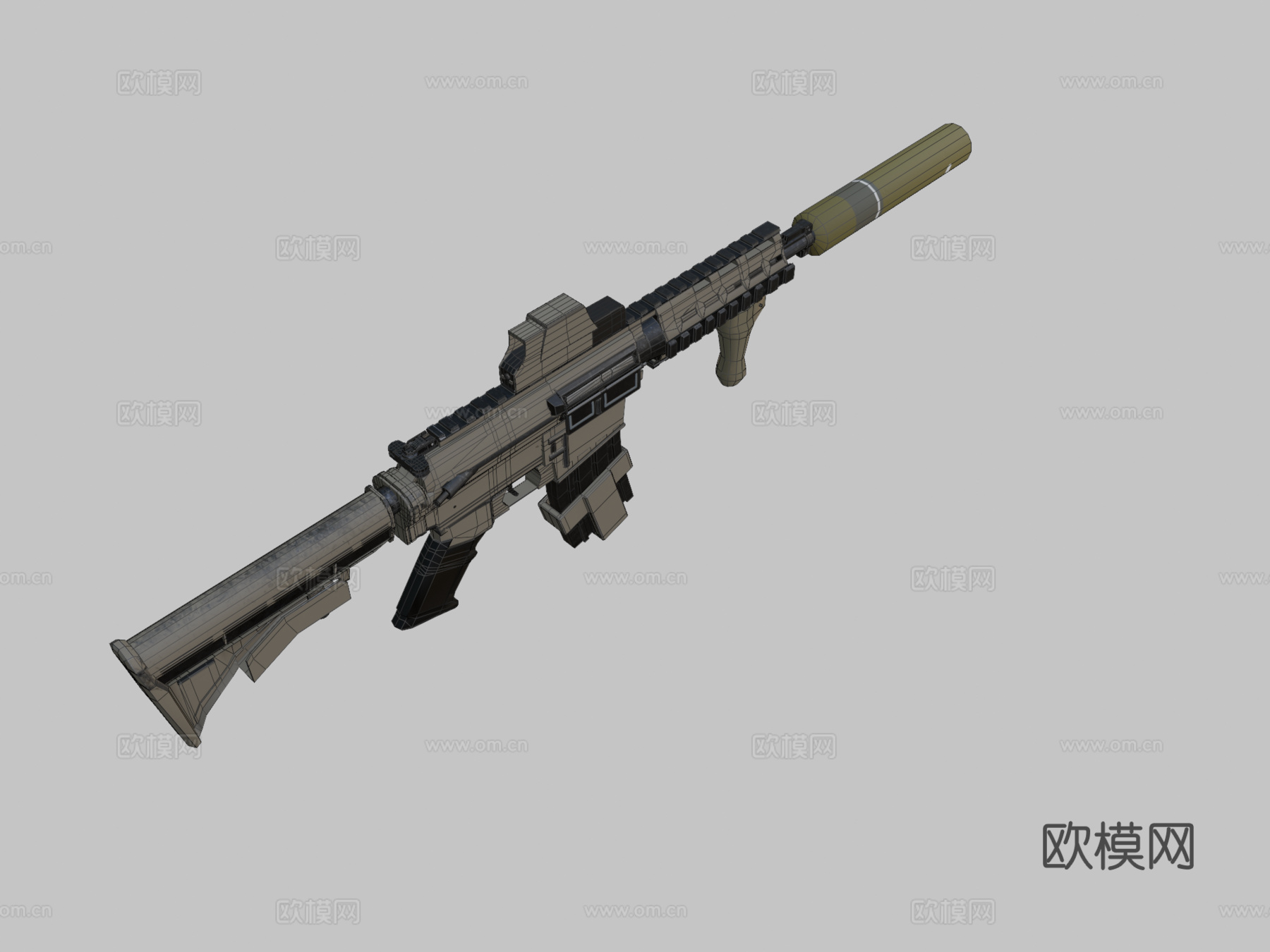 M4A1特种作战改进型3d模型