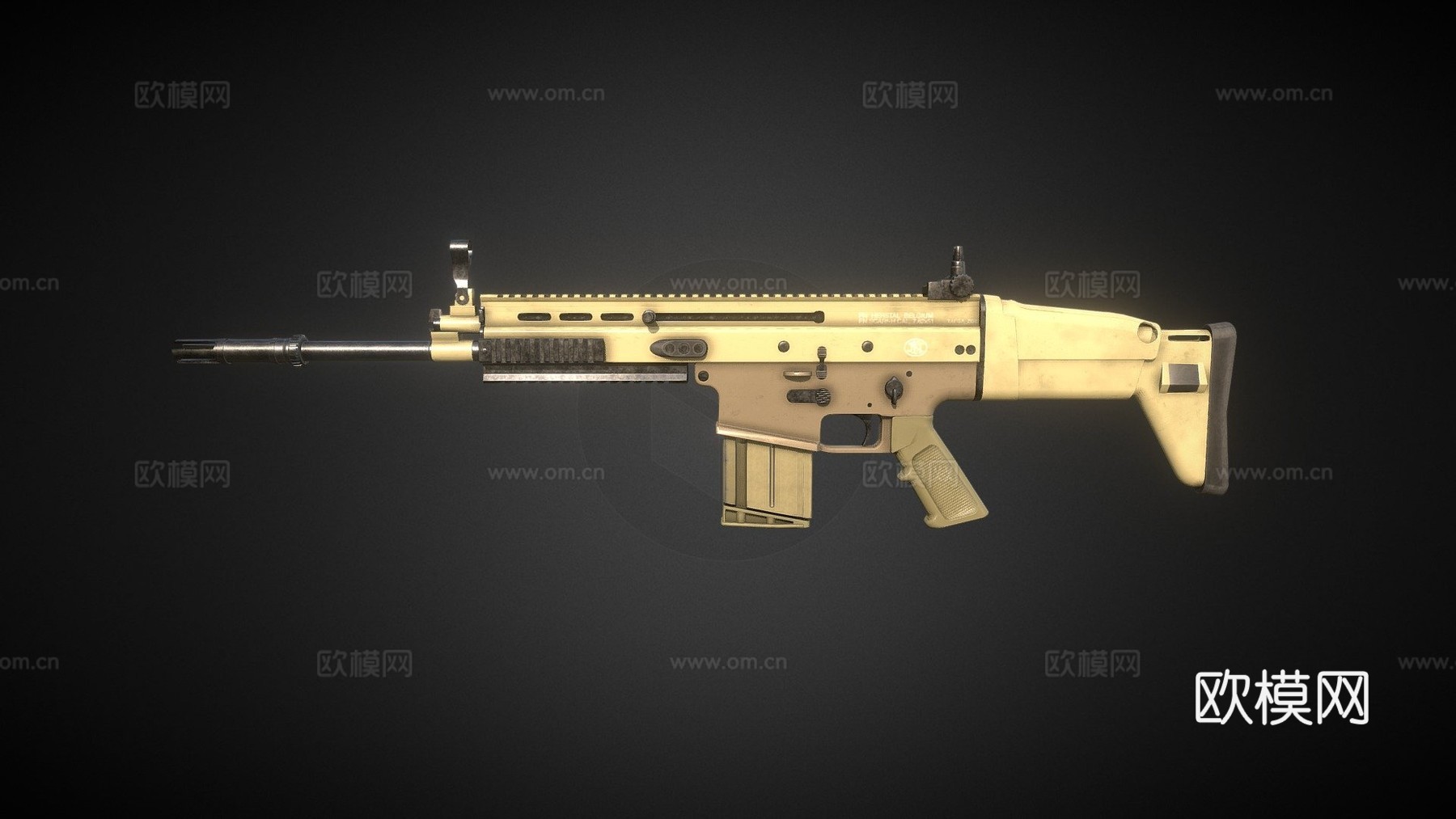 FN SCAR-H步枪3d模型