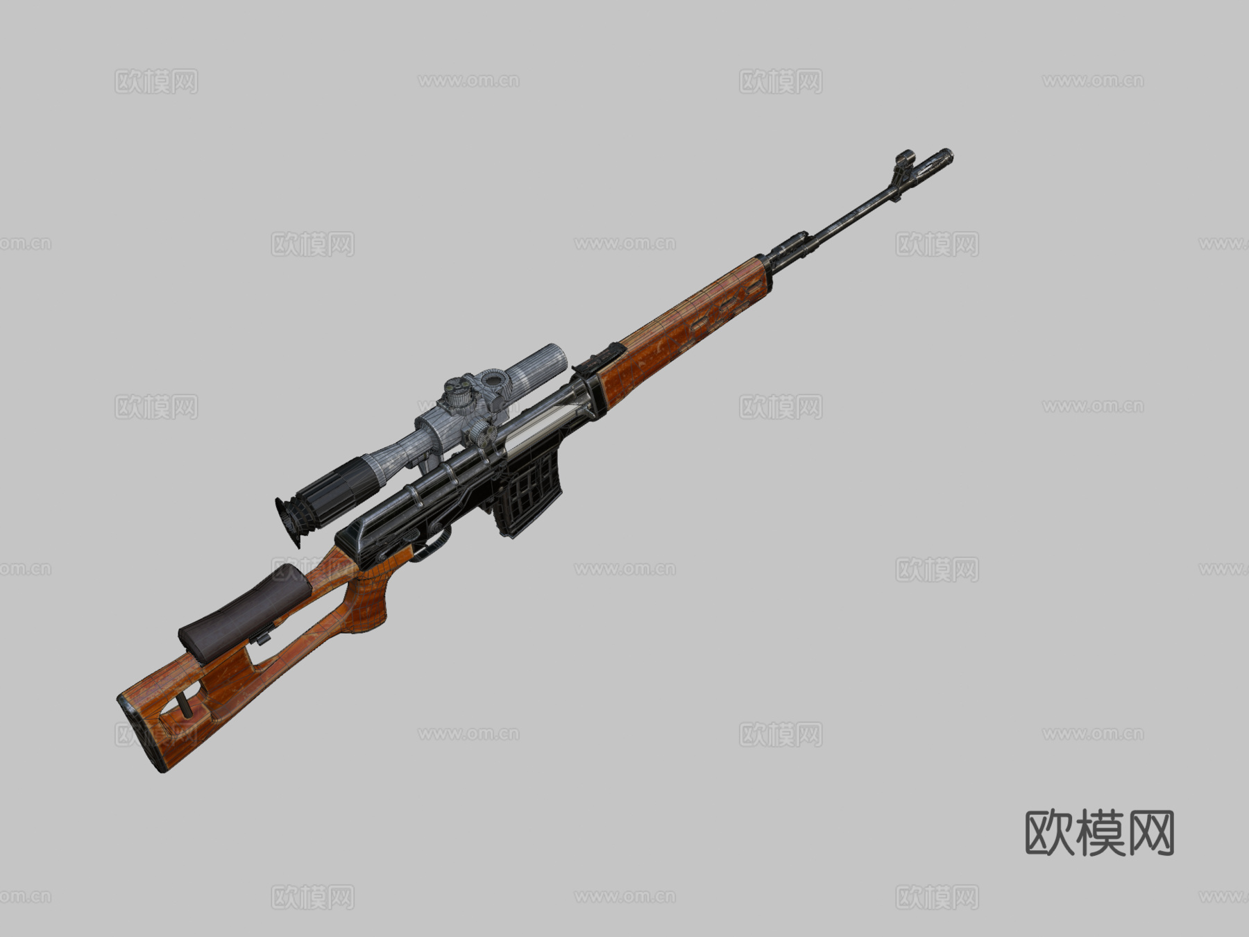 德拉贡诺夫狙击步枪-SVD3d模型