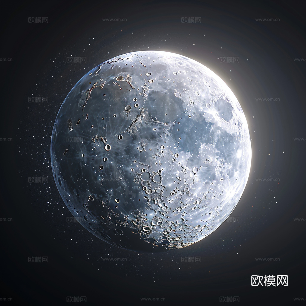 月球灯星球月亮陨石表表面