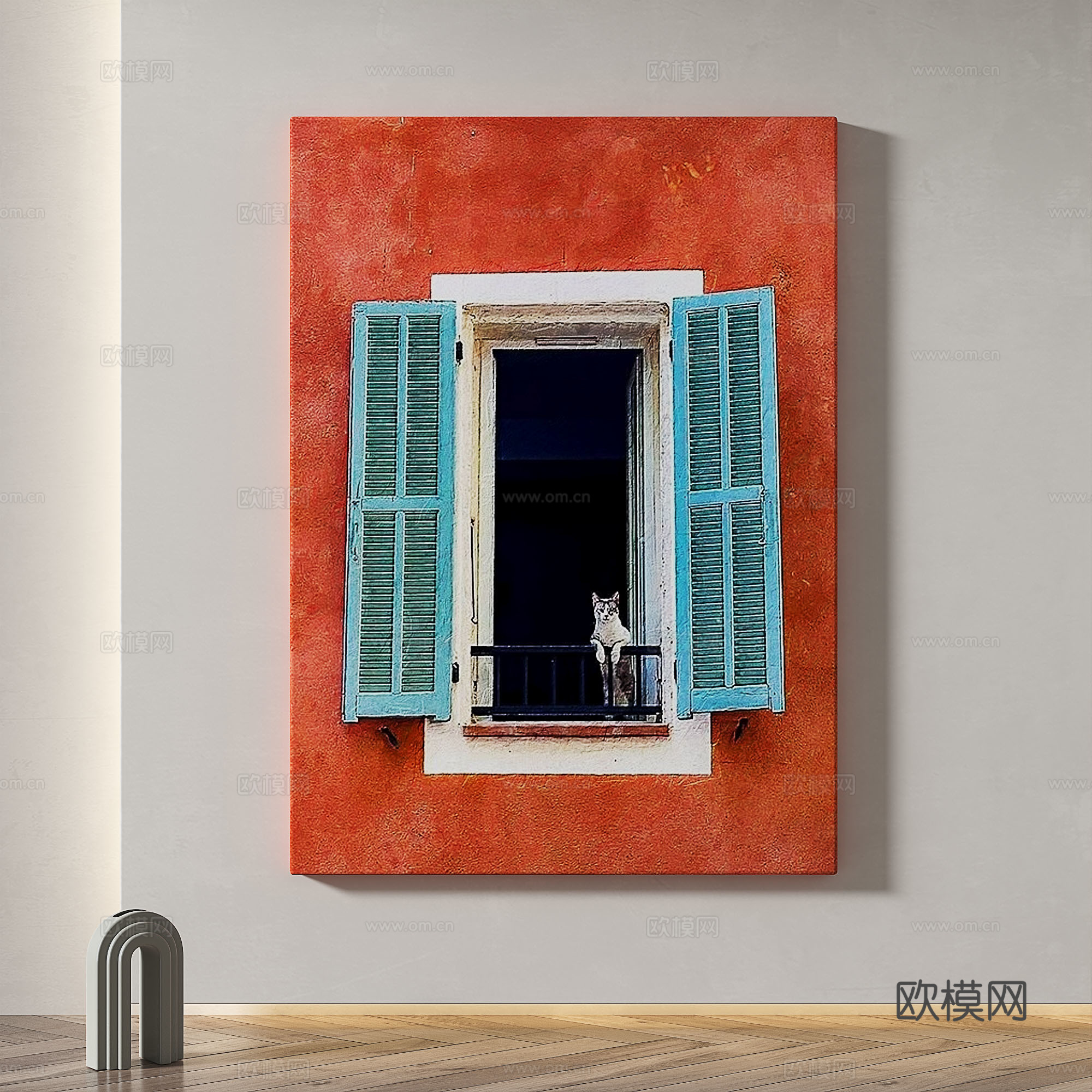 现代，复古，简约，抽象，北欧，轻奢，油画，装饰画3d模型