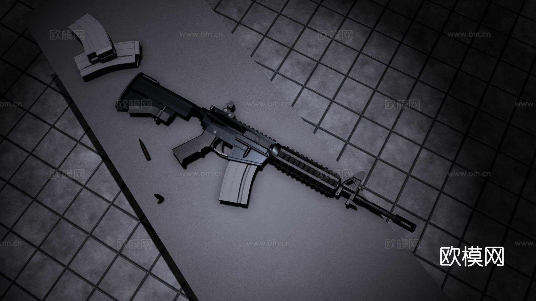 M4A4步枪3d模型