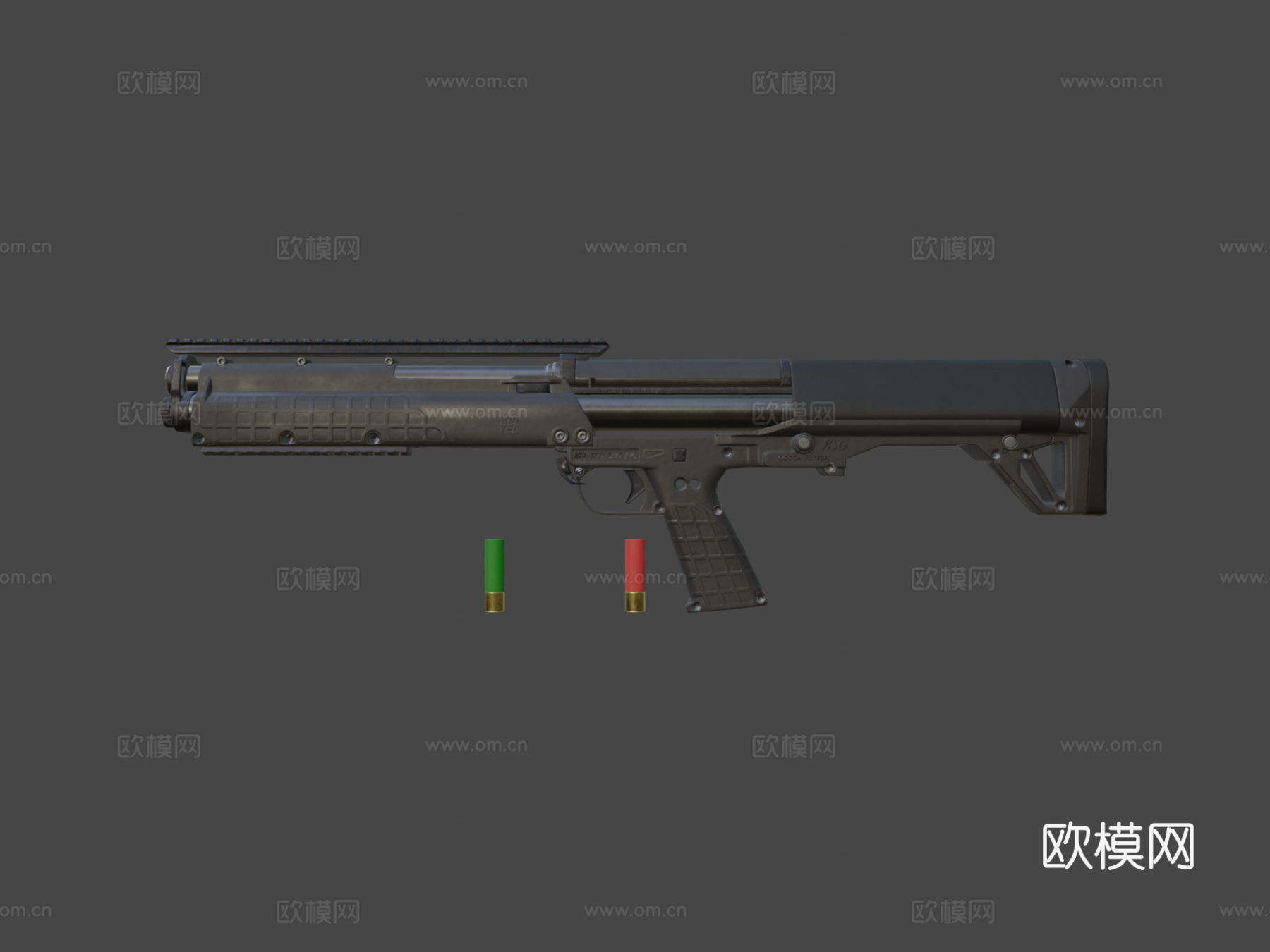 凯尔泰克KSG霰弹枪3d模型
