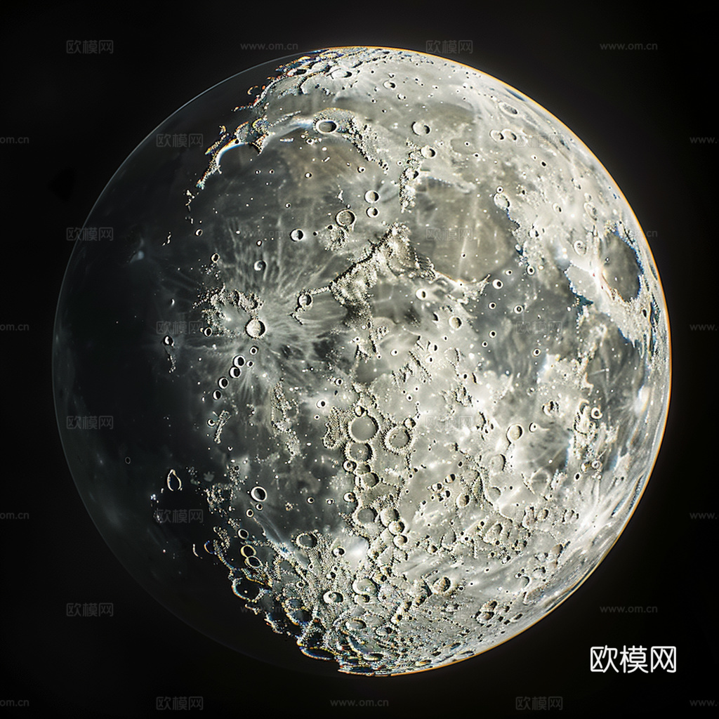 月球灯星球月亮陨石表表面