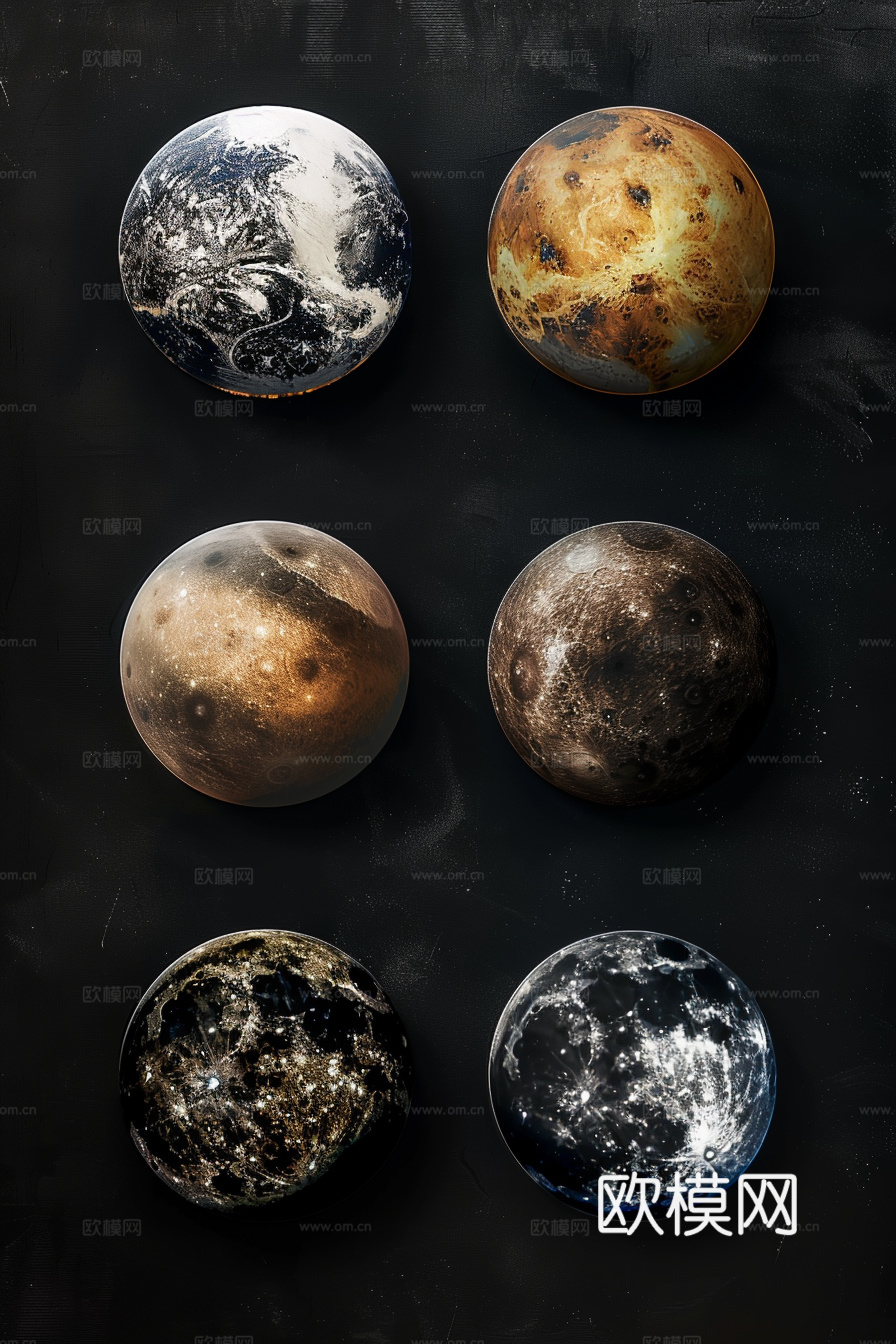 月球灯星球月亮陨石表表面