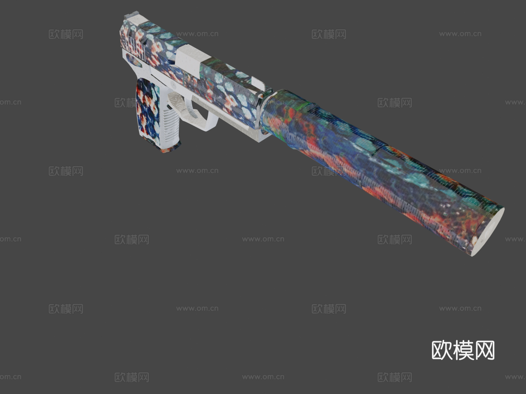USP-S蛇鳞版3d模型
