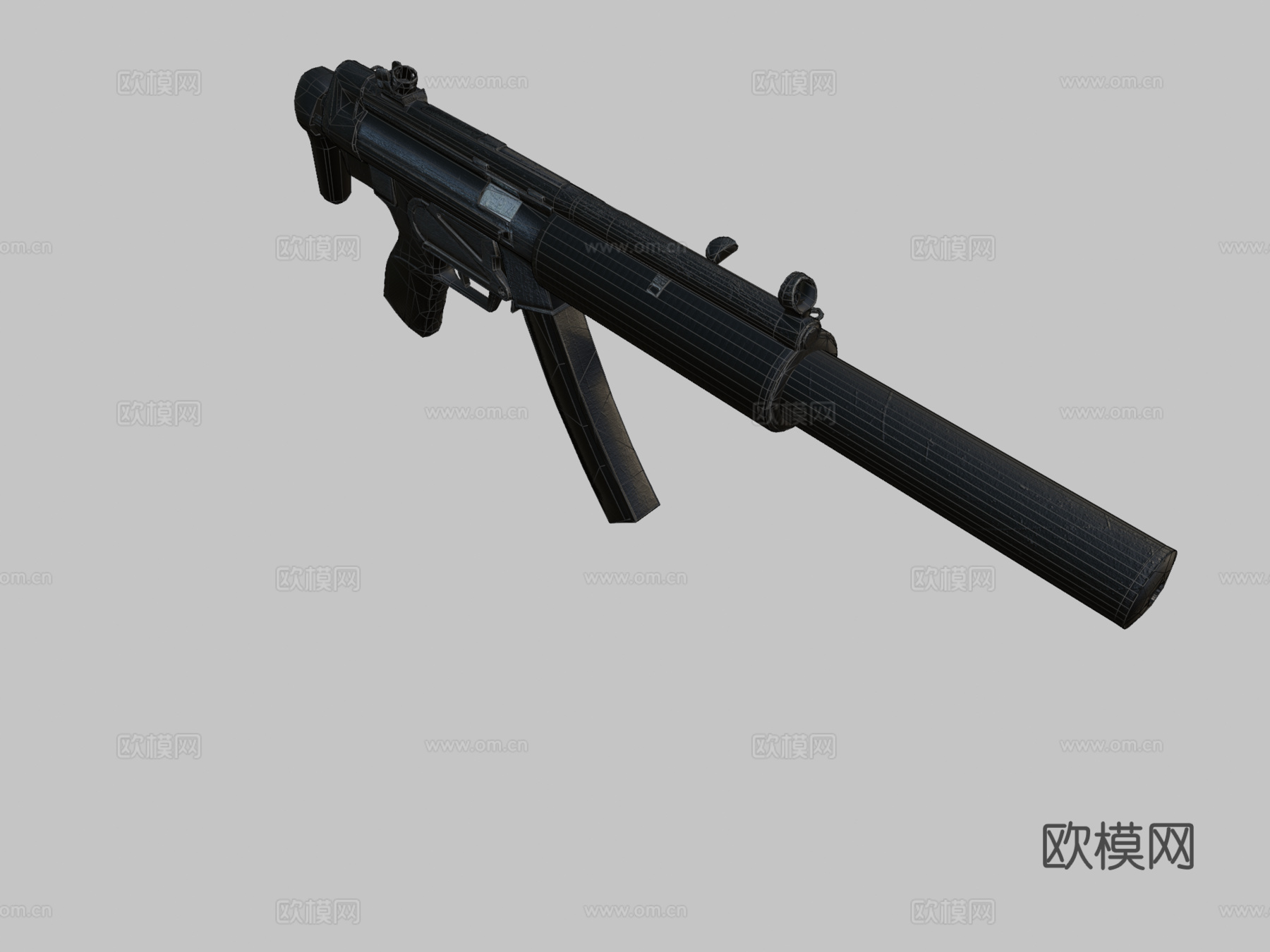 MP5-SD CSGO武器(含UV和贴图)3d模型