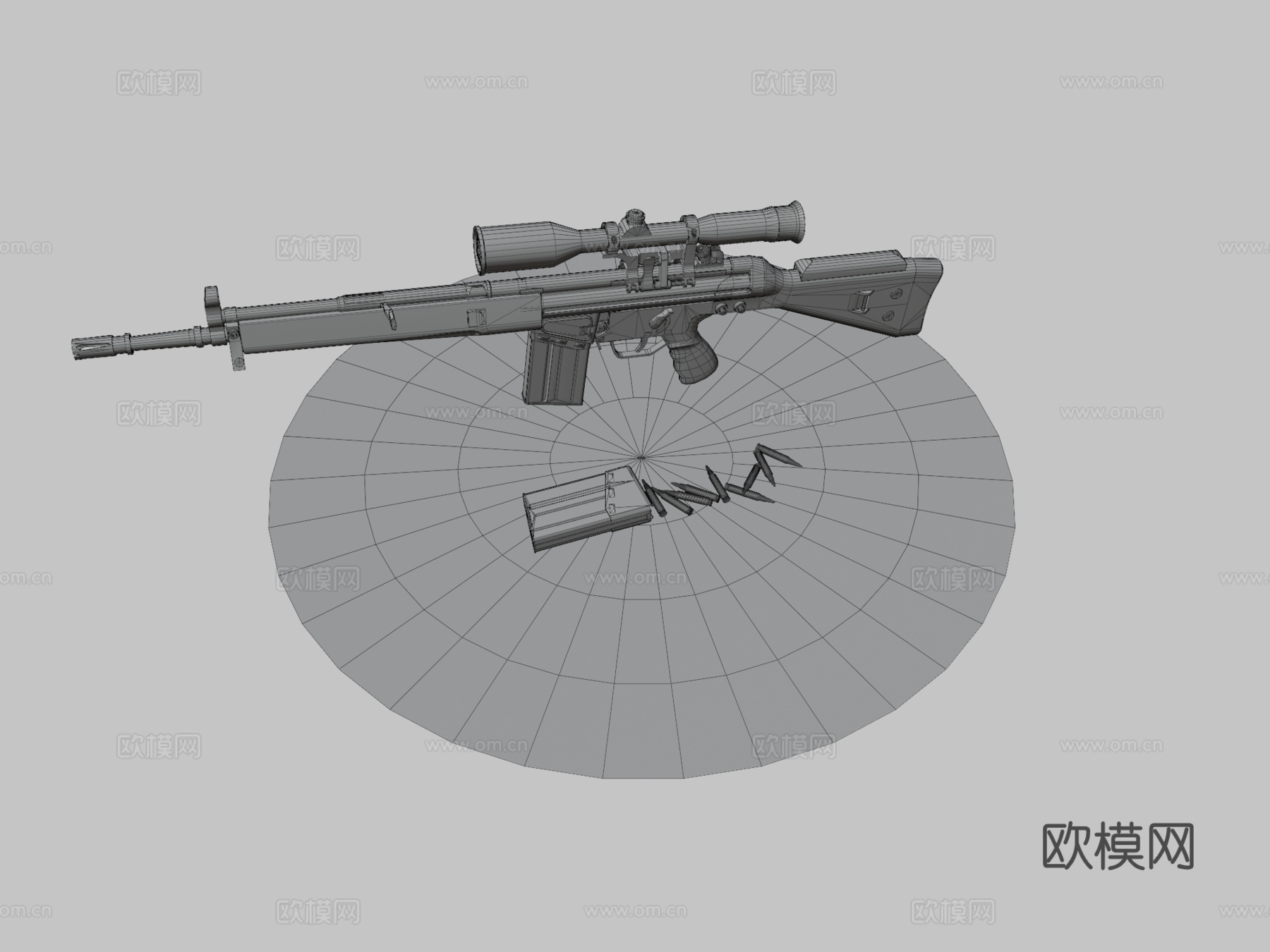 G3SG1-黑沙3d模型