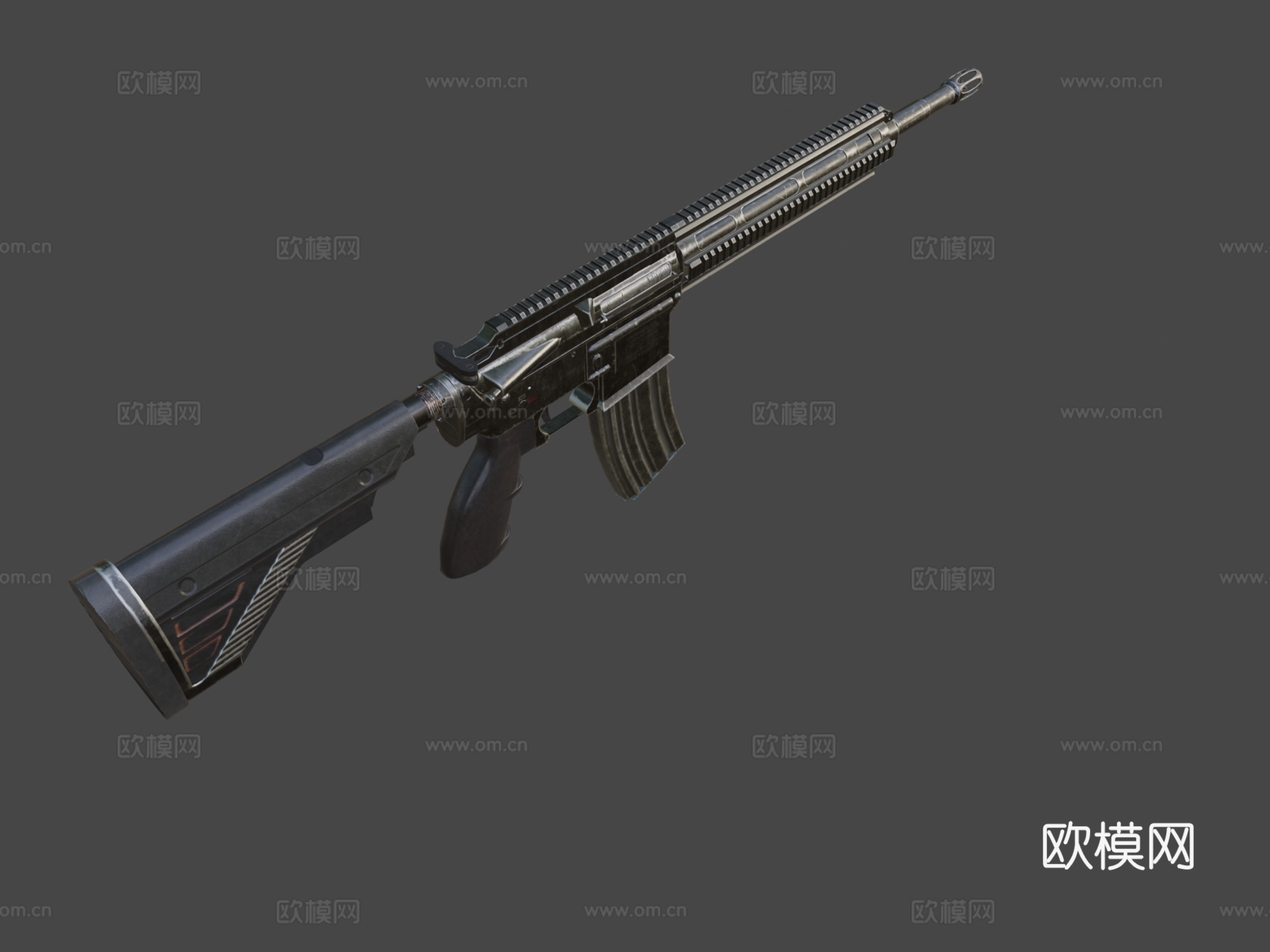 HK416步枪3d模型