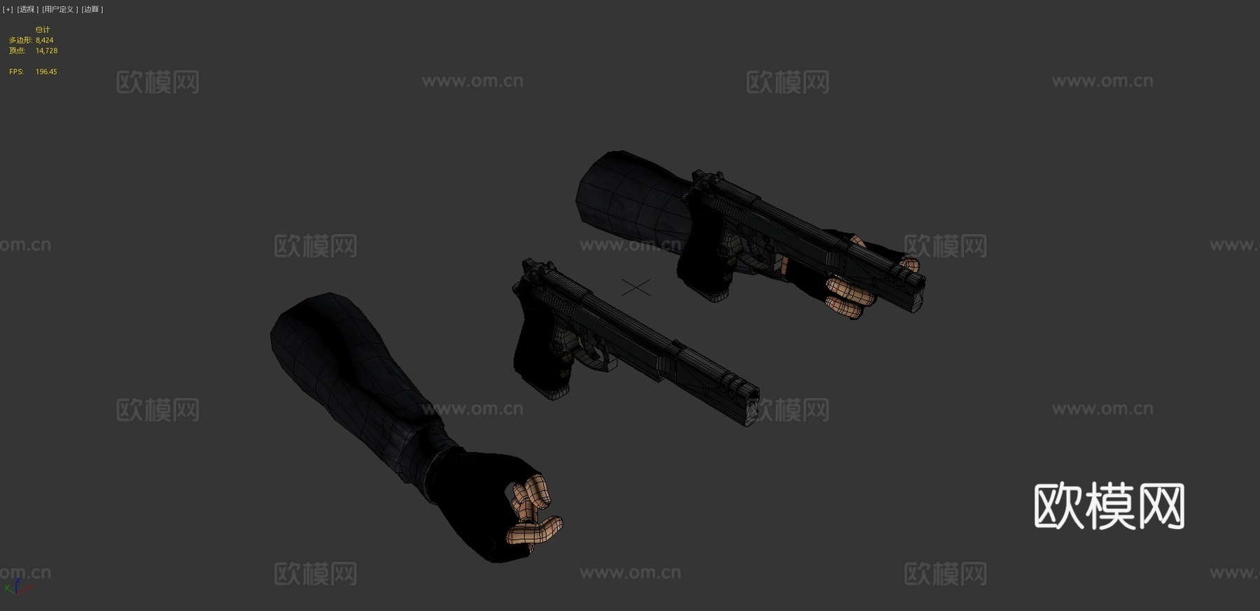 FPSW2双持手枪3d模型-Pic-4