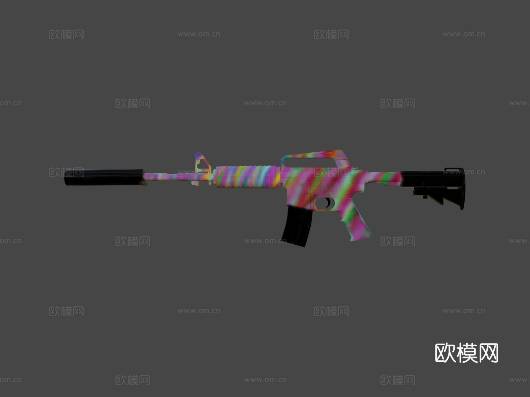 M4A1-S彩虹光泽-VGO3d模型
