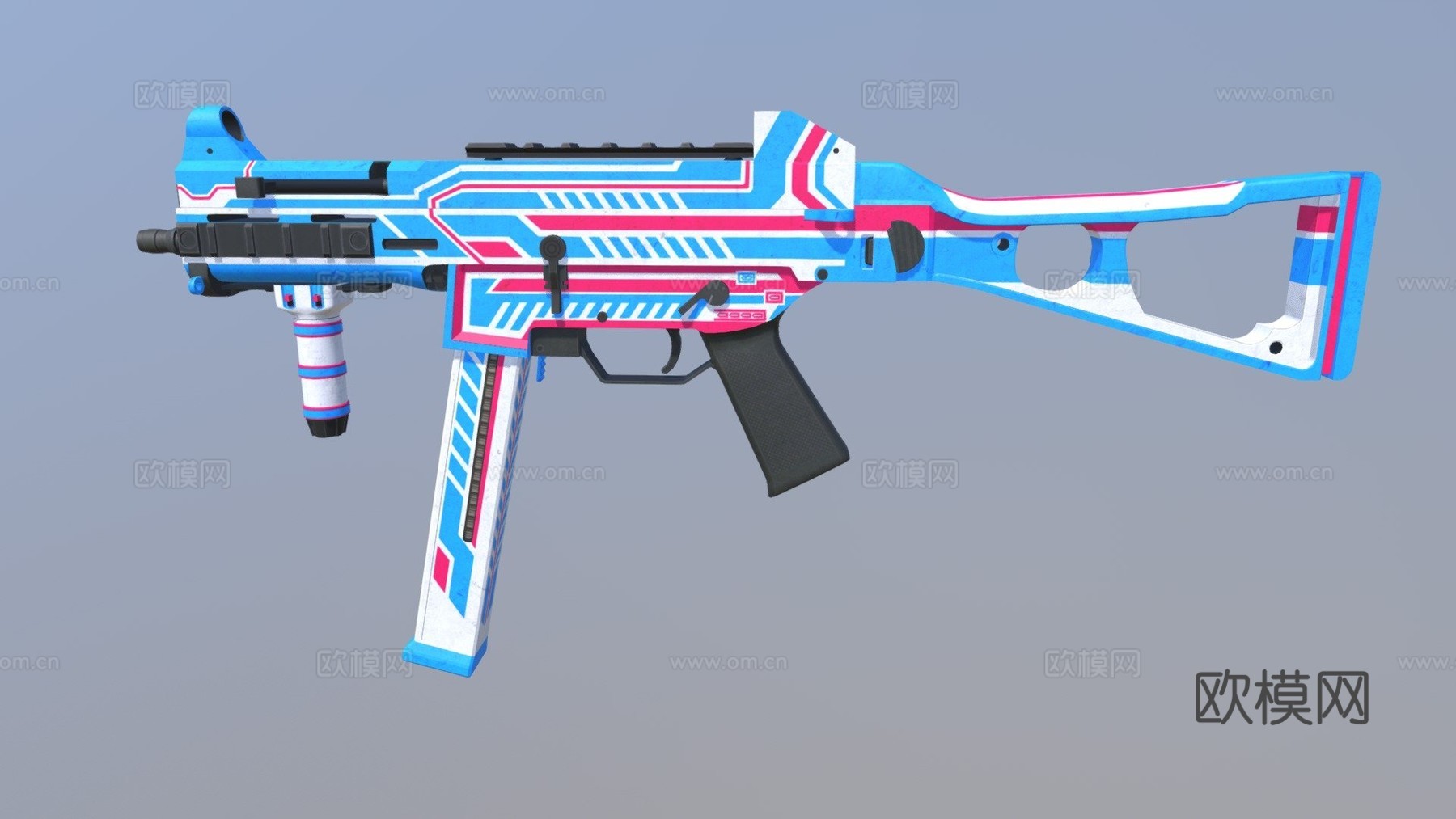 UMP45竞速版3d模型