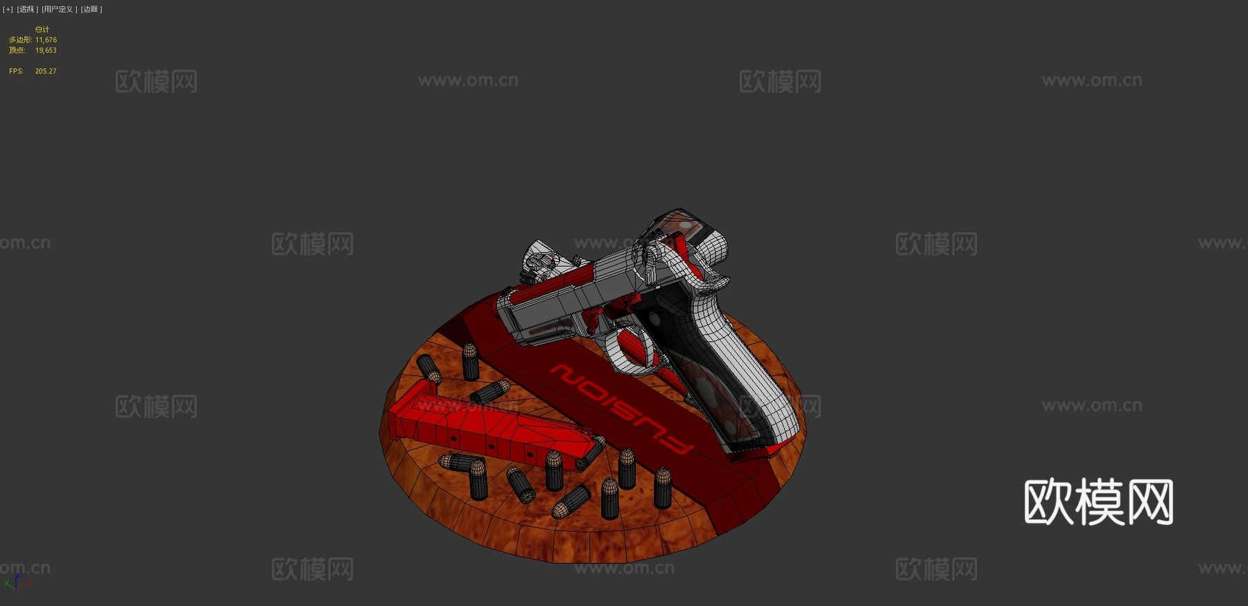伯莱塔92FS融合3d模型