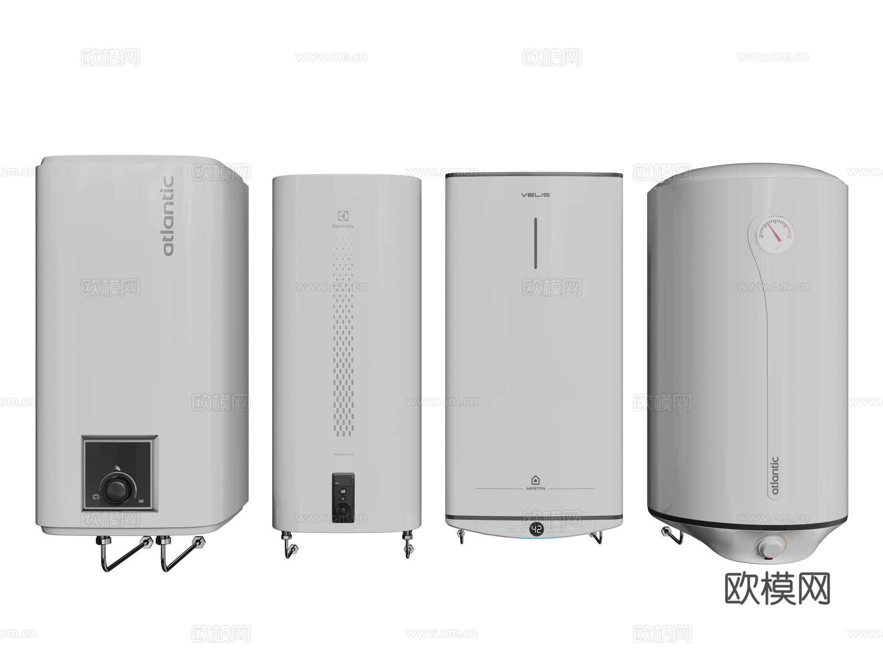 现代热水器 热水器组合su模型