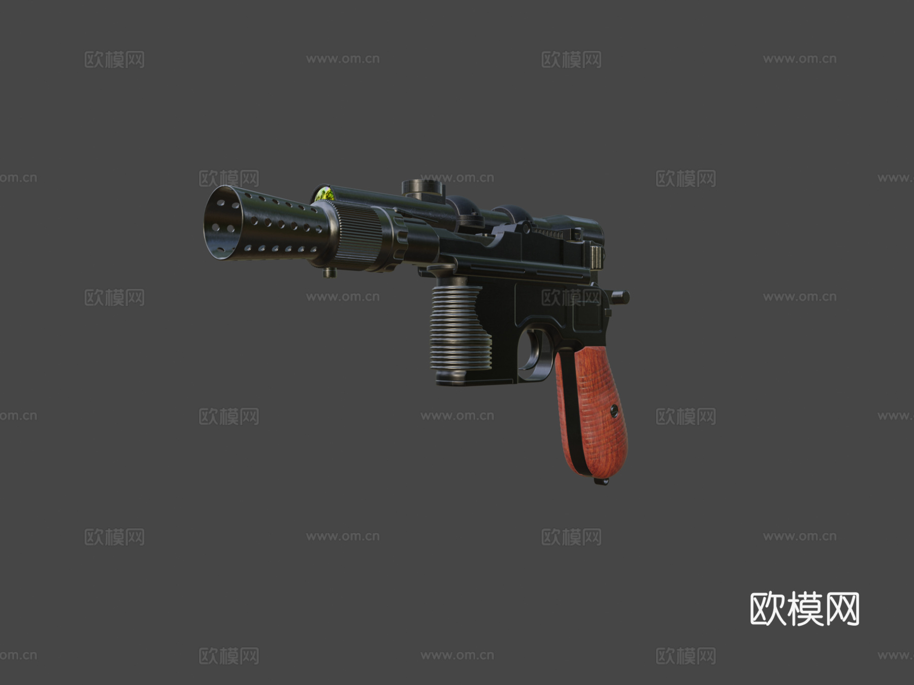 汉·索罗的DL-44重型爆破枪3d模型