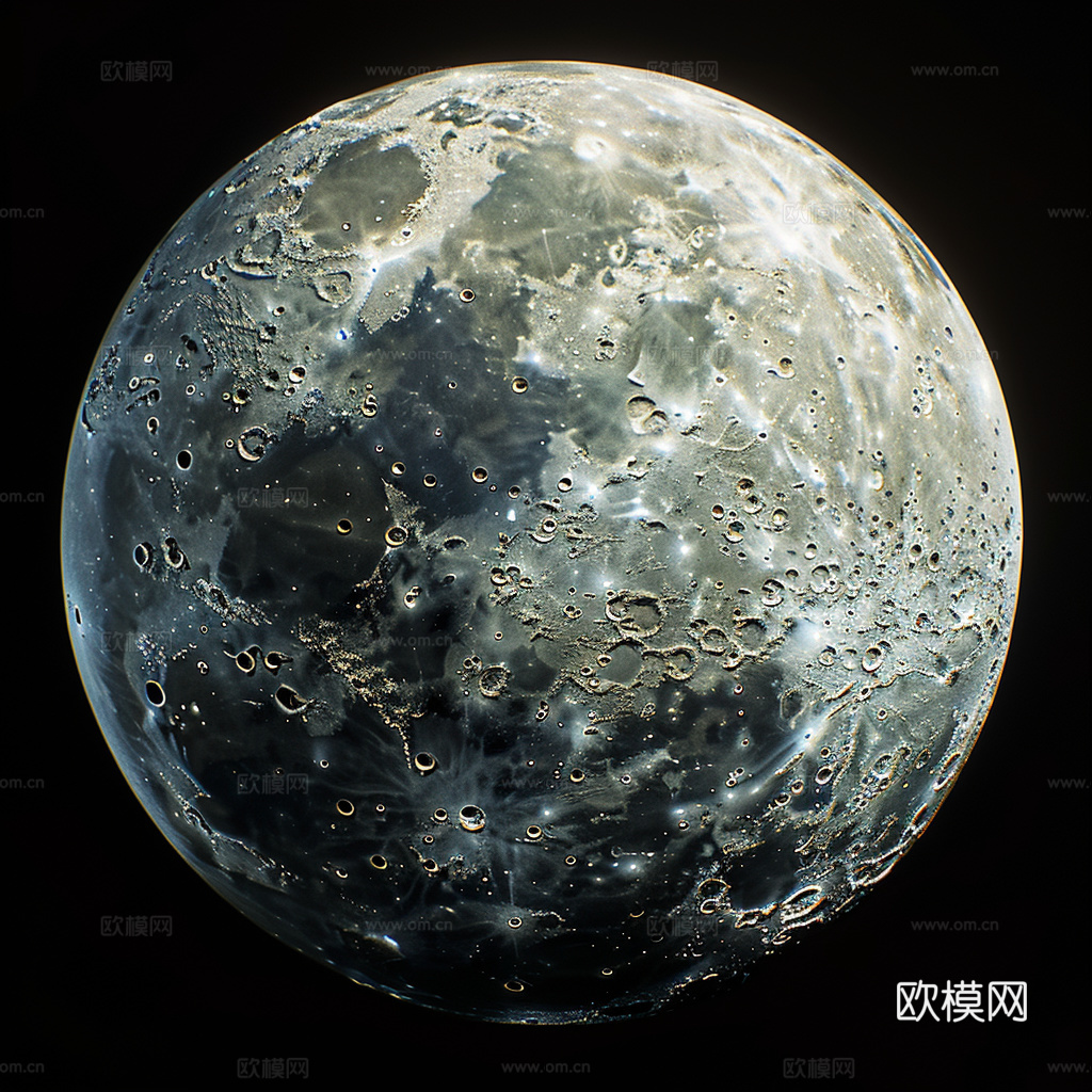 月球灯星球月亮陨石表表面