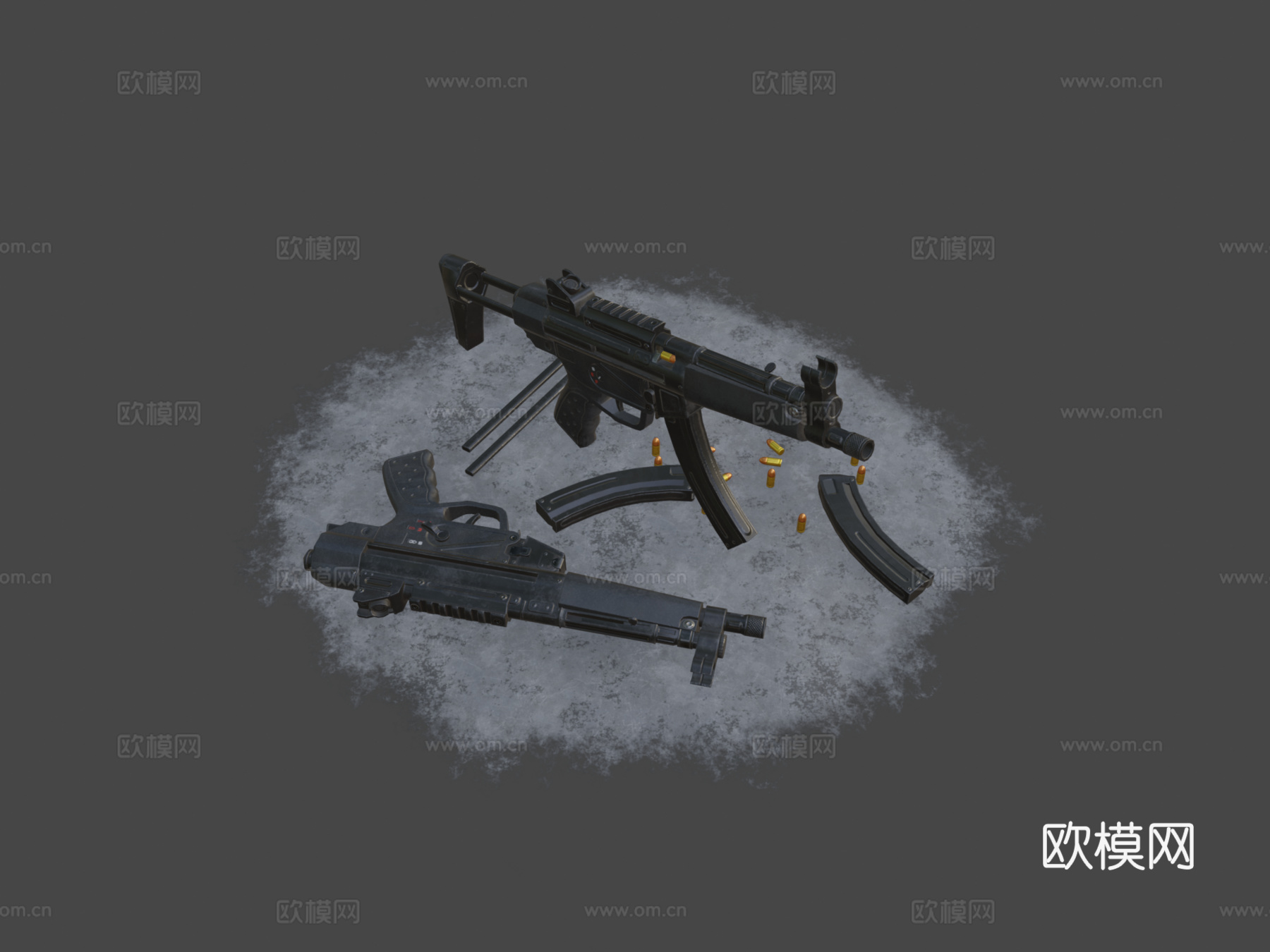 MP5冲锋枪3d模型