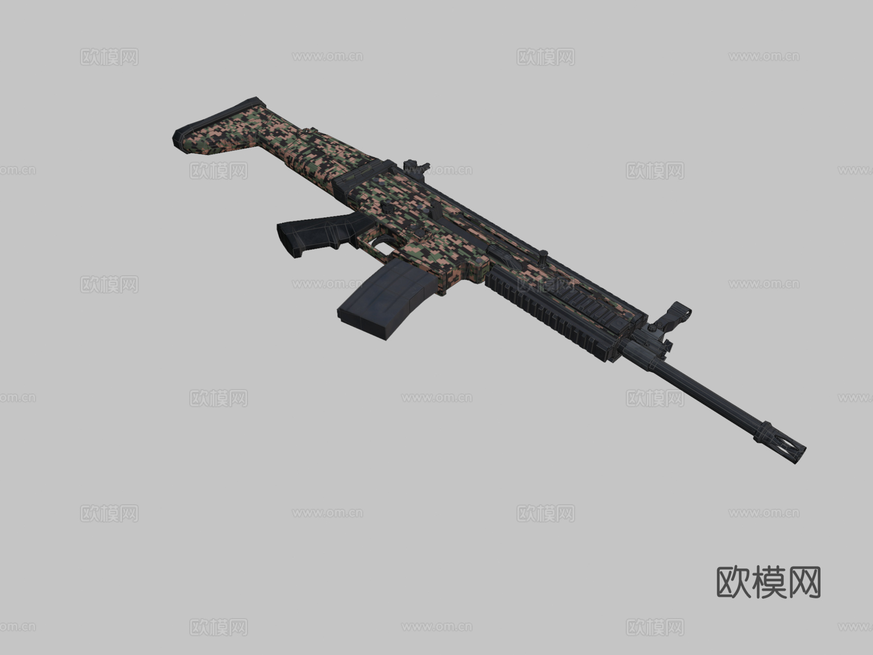丛林数码-SCAR-L-PUBG3d模型