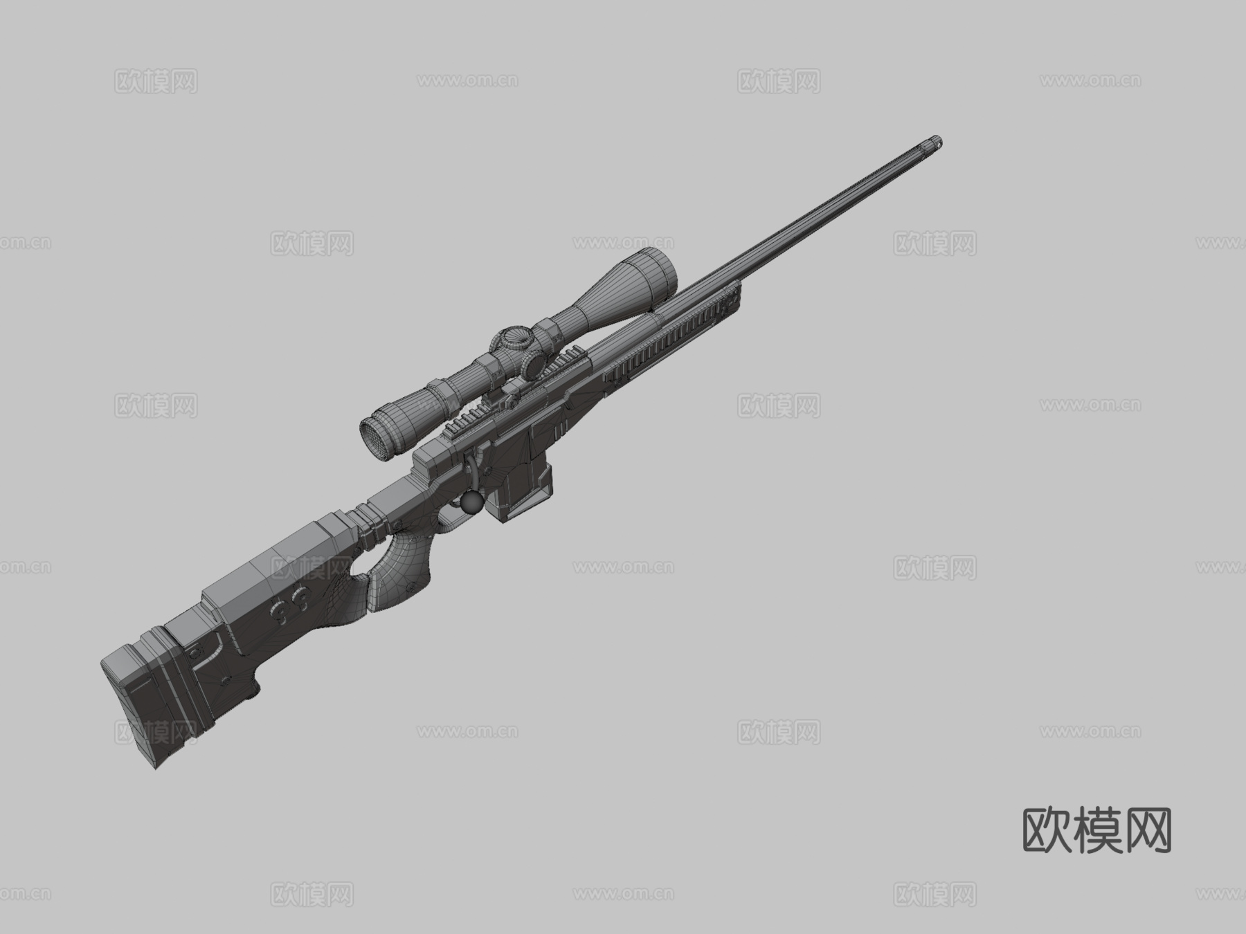 灌木大师L96A9 SOPMOD-13d模型