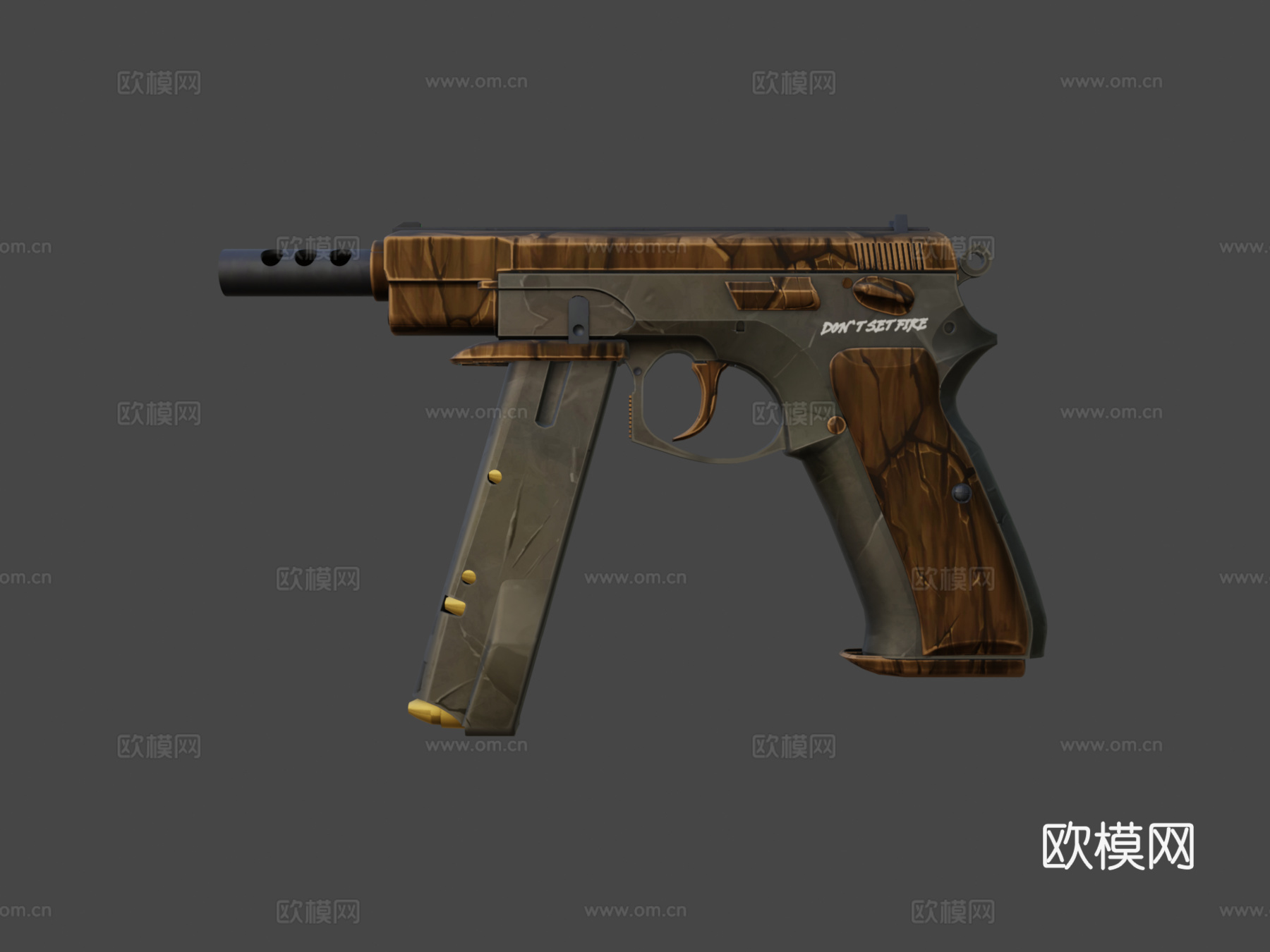 CZ-75自动手枪3d模型