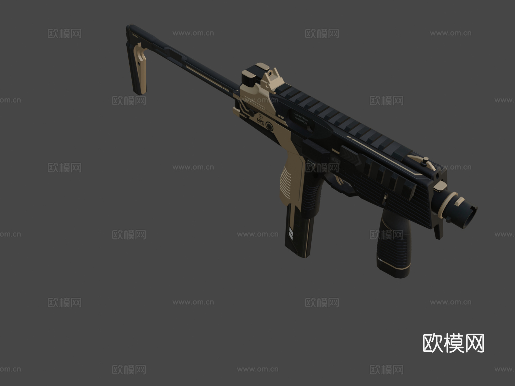 MP9-沙漠突击3d模型
