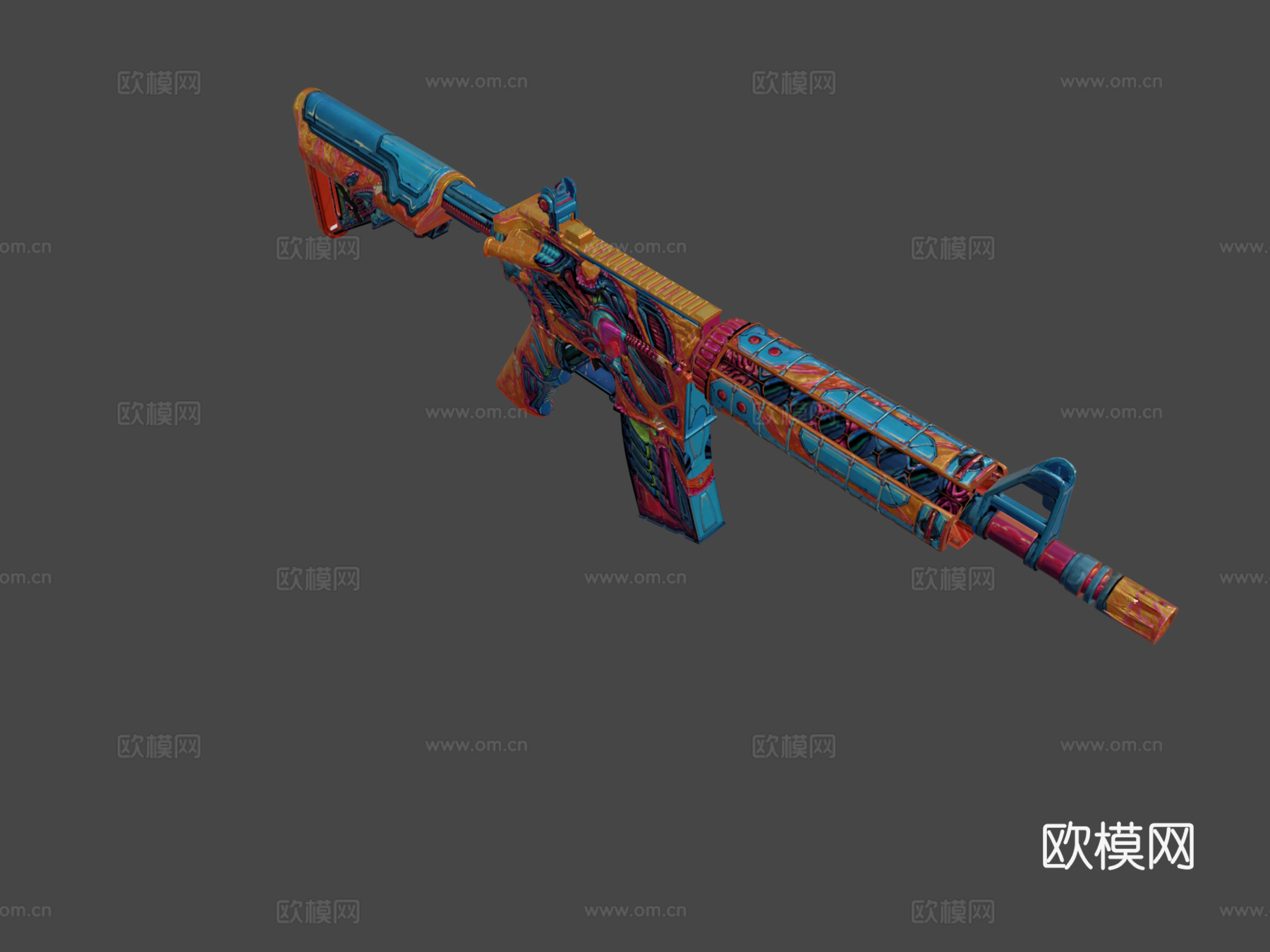 M4A4-生物战3d模型