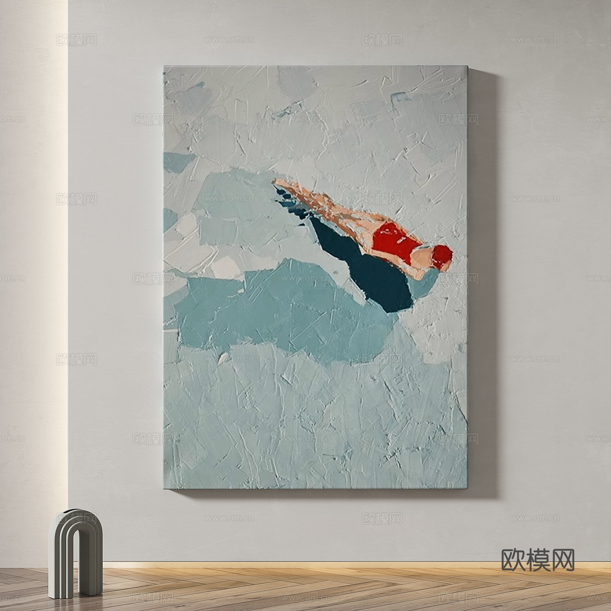 现代，复古，简约，抽象，北欧，轻奢，油画，装饰画3d模型