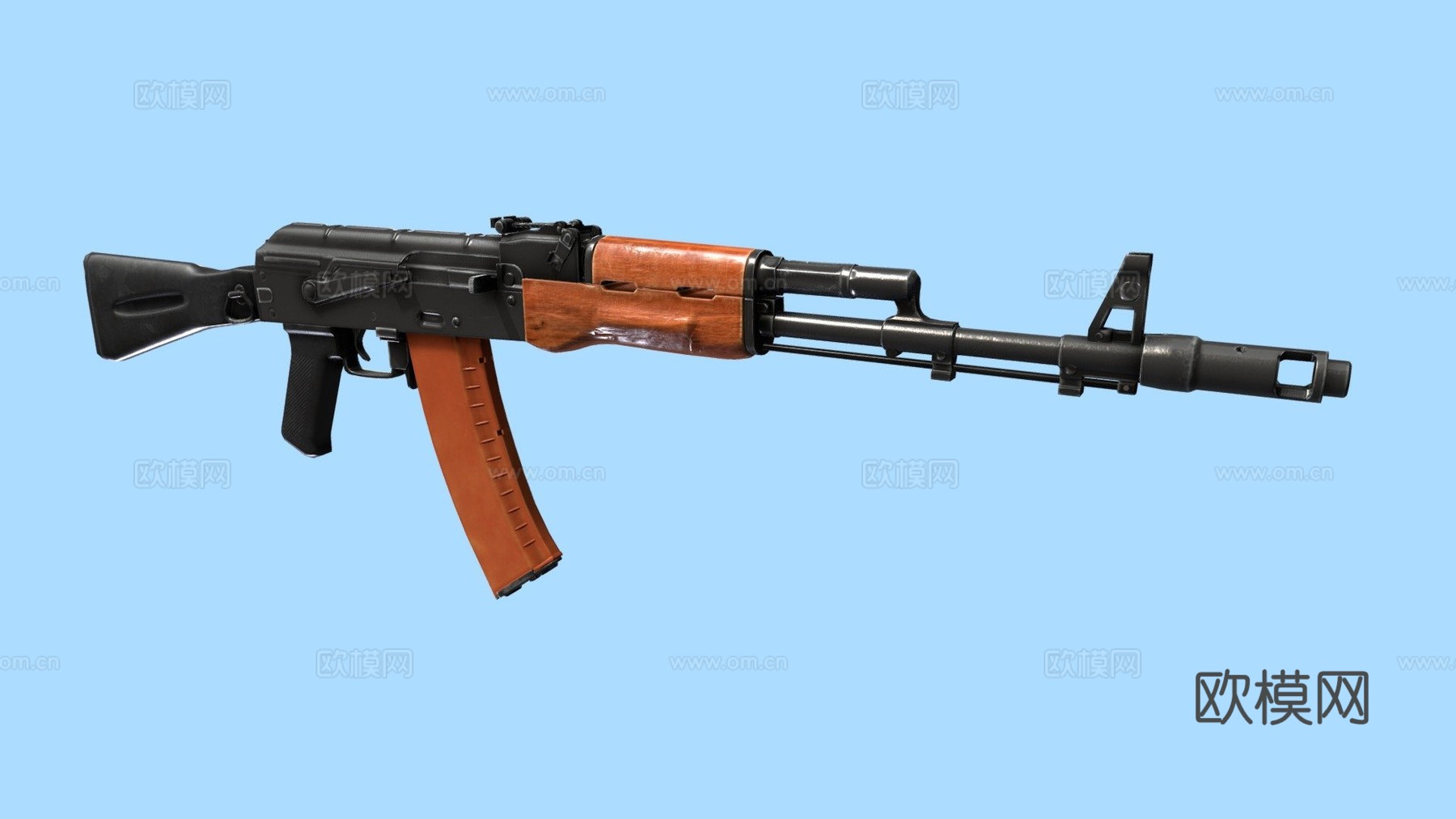 Ak74m步枪模型3d模型