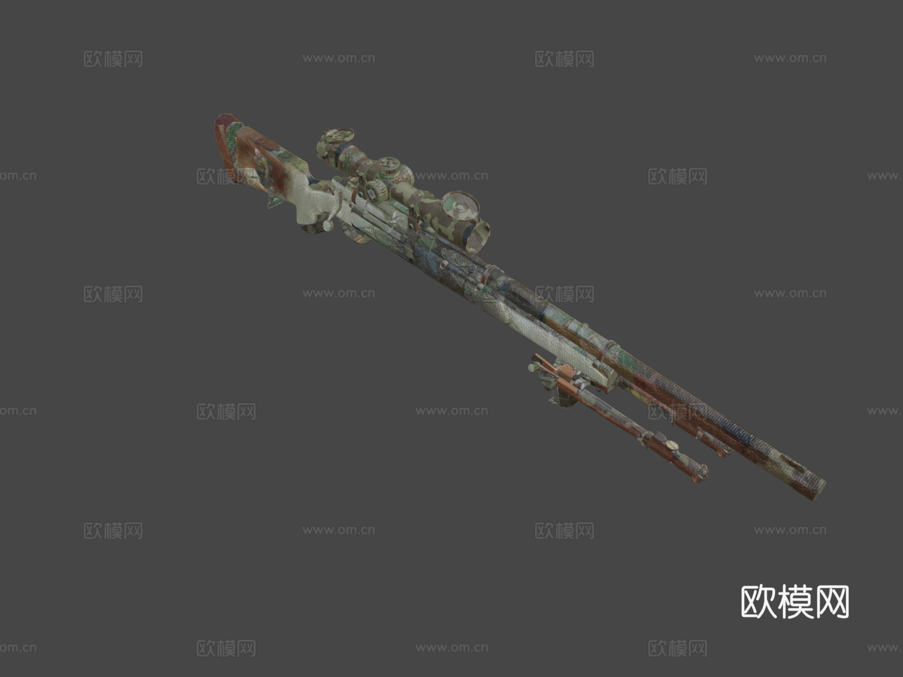M24迷彩3d模型