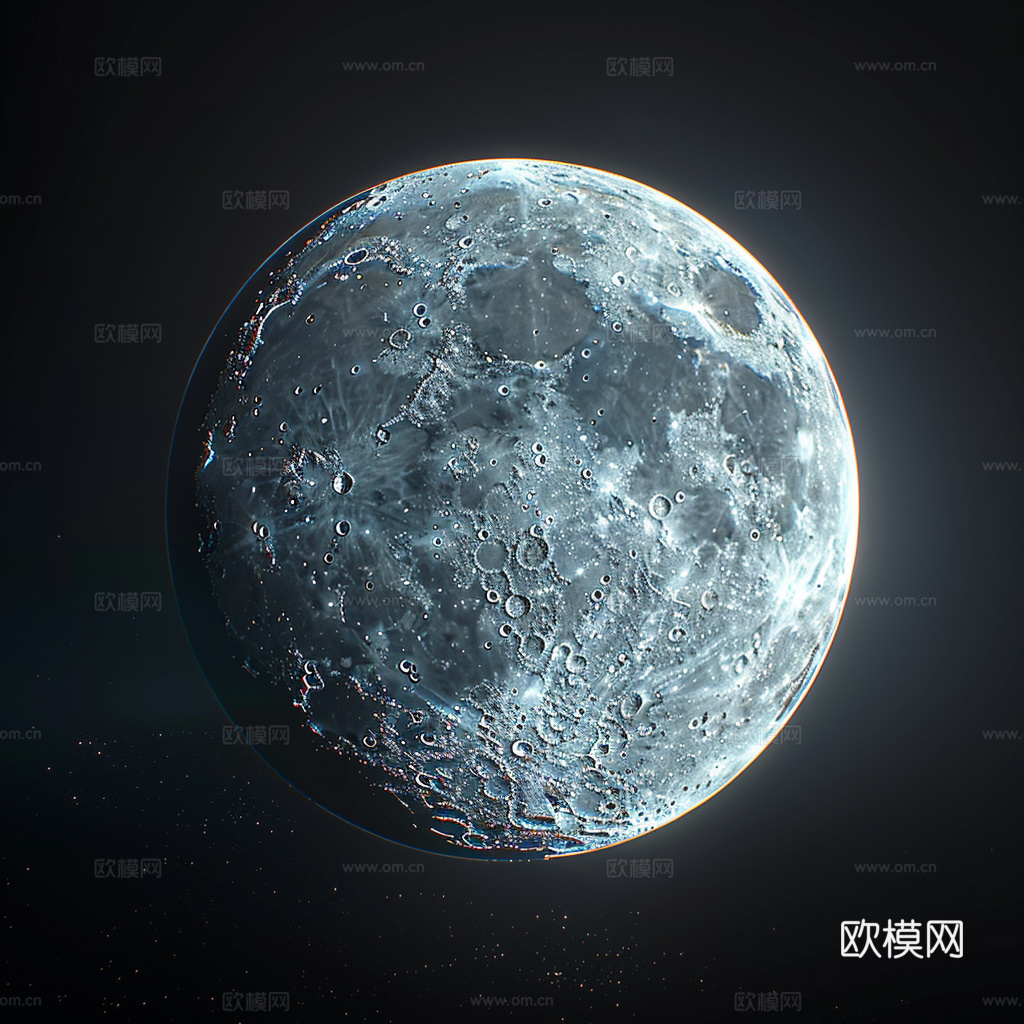 月球灯星球月亮陨石表表面