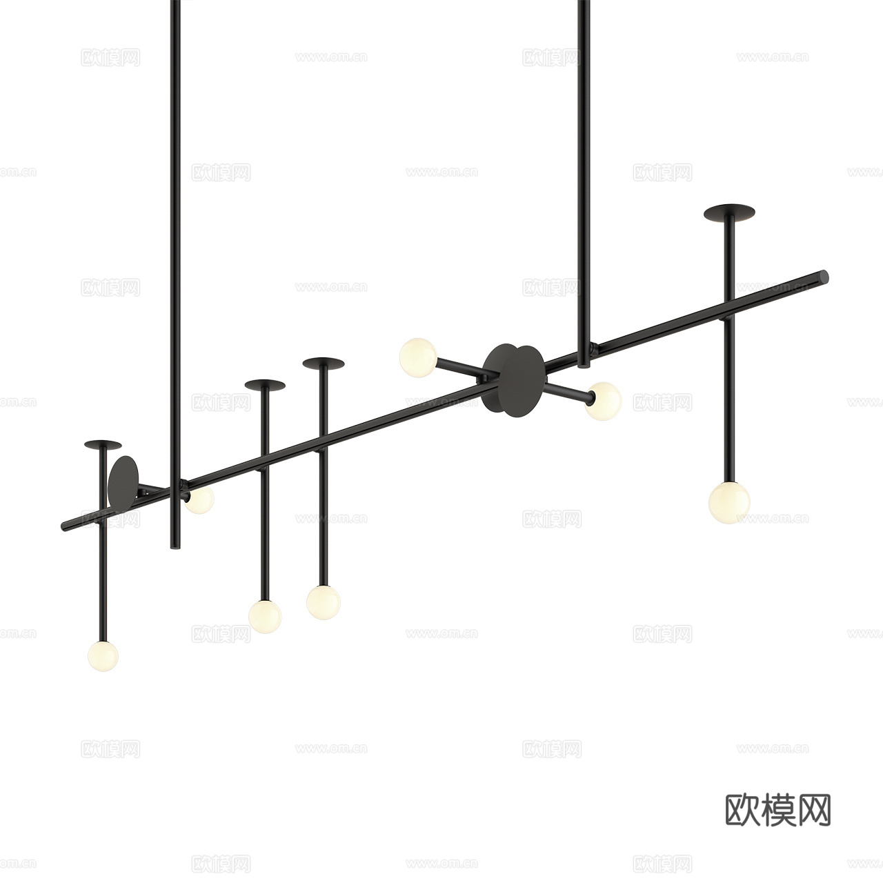 Rakumba 现代吊灯 极简吊灯 多头吊灯 简约吊灯3d模型