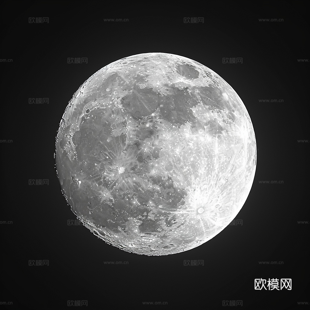 月球灯星球月亮陨石表表面