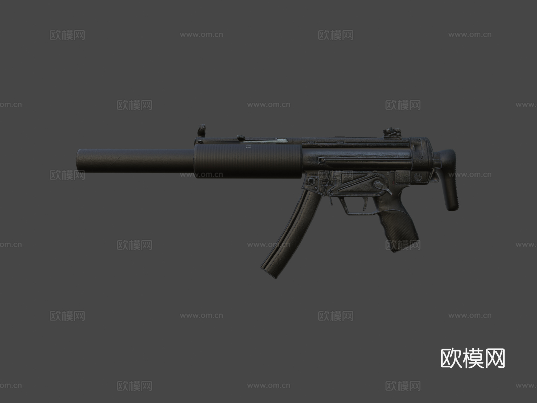 MP5-SD CSGO武器(含UV和贴图)3d模型