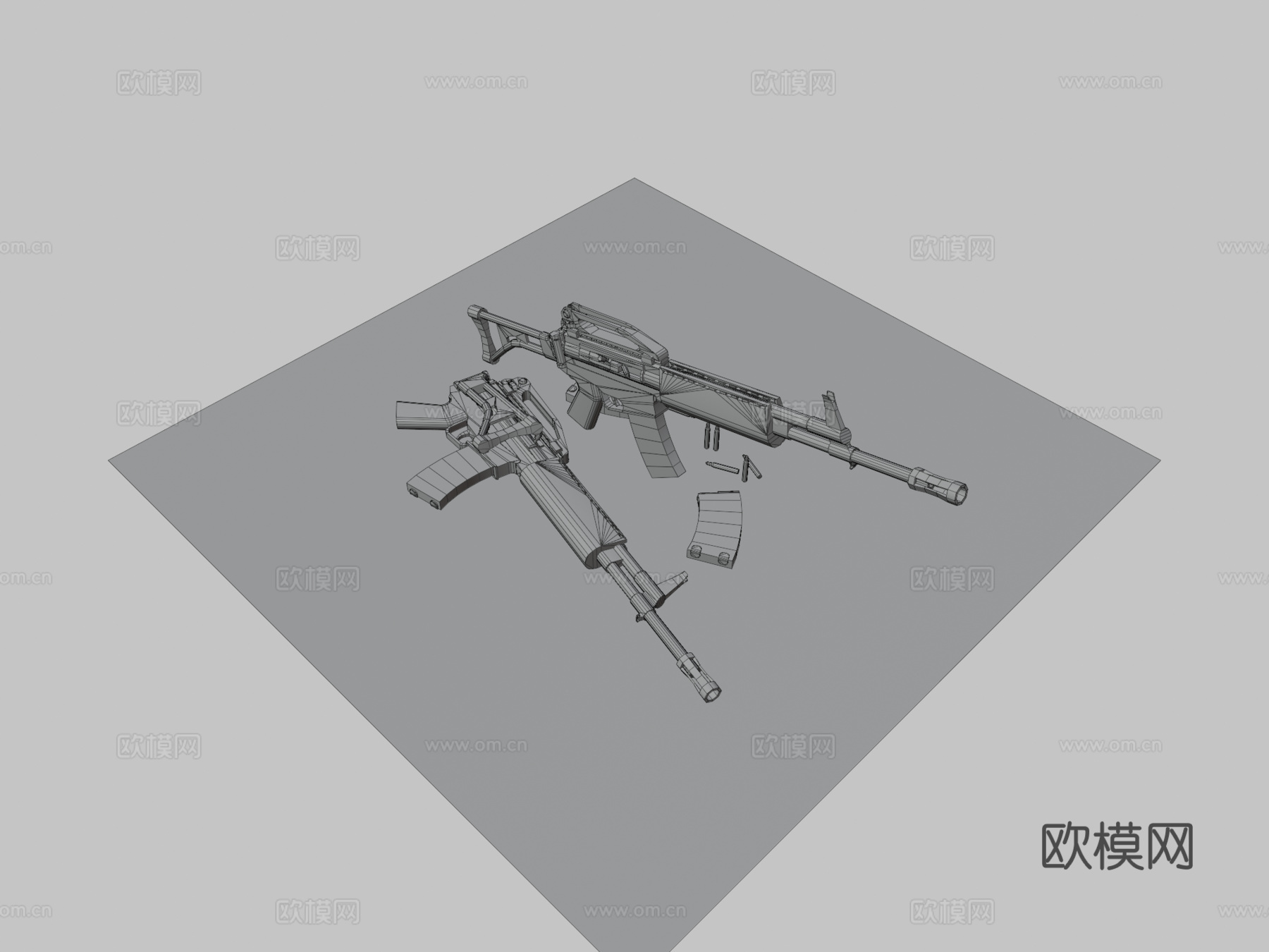 SS2突击步枪(免费游戏模型)3d模型
