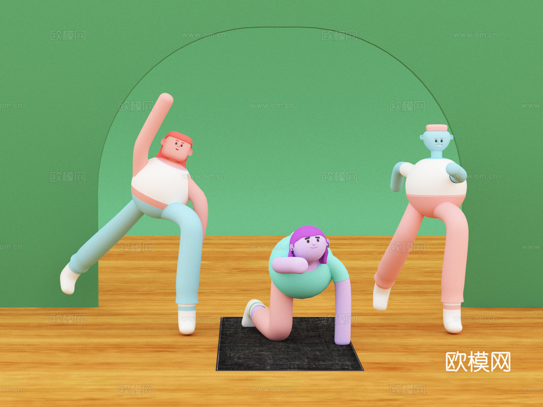 人物卡通3d模型