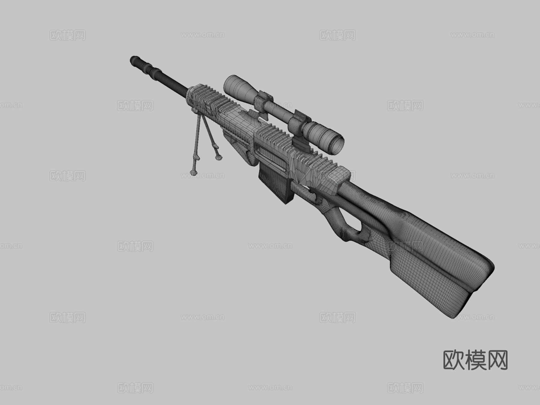 F2000狙击版3d模型