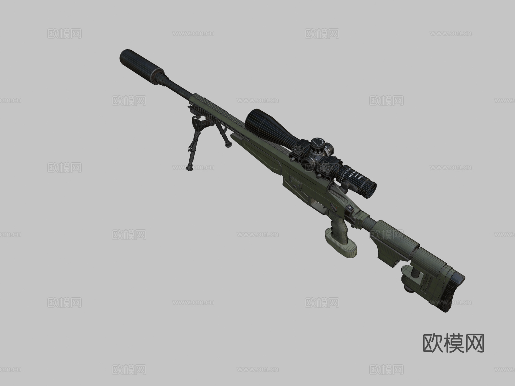 VSV-338新型俄军狙击步枪4K3d模型