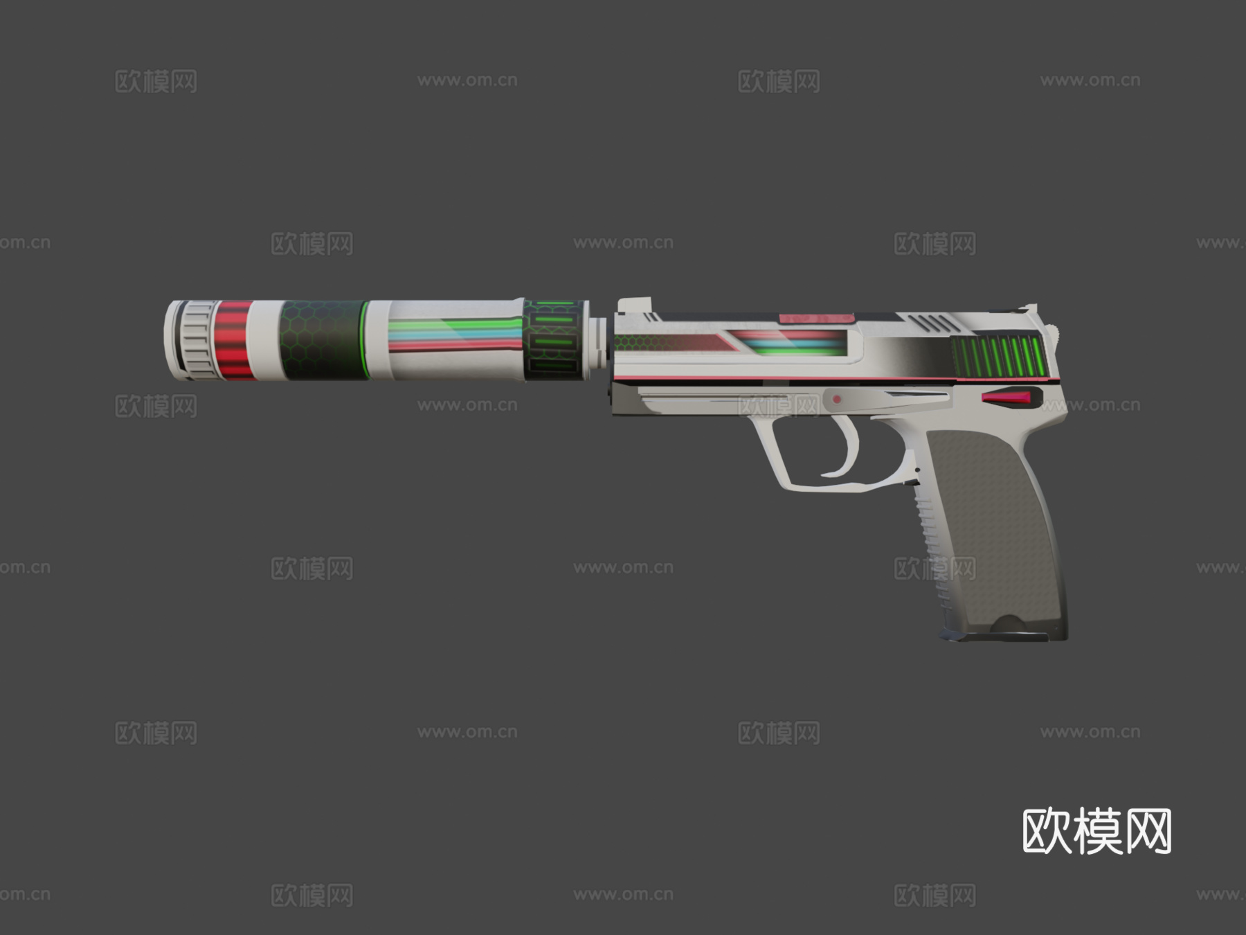 USP-S-相位器3d模型