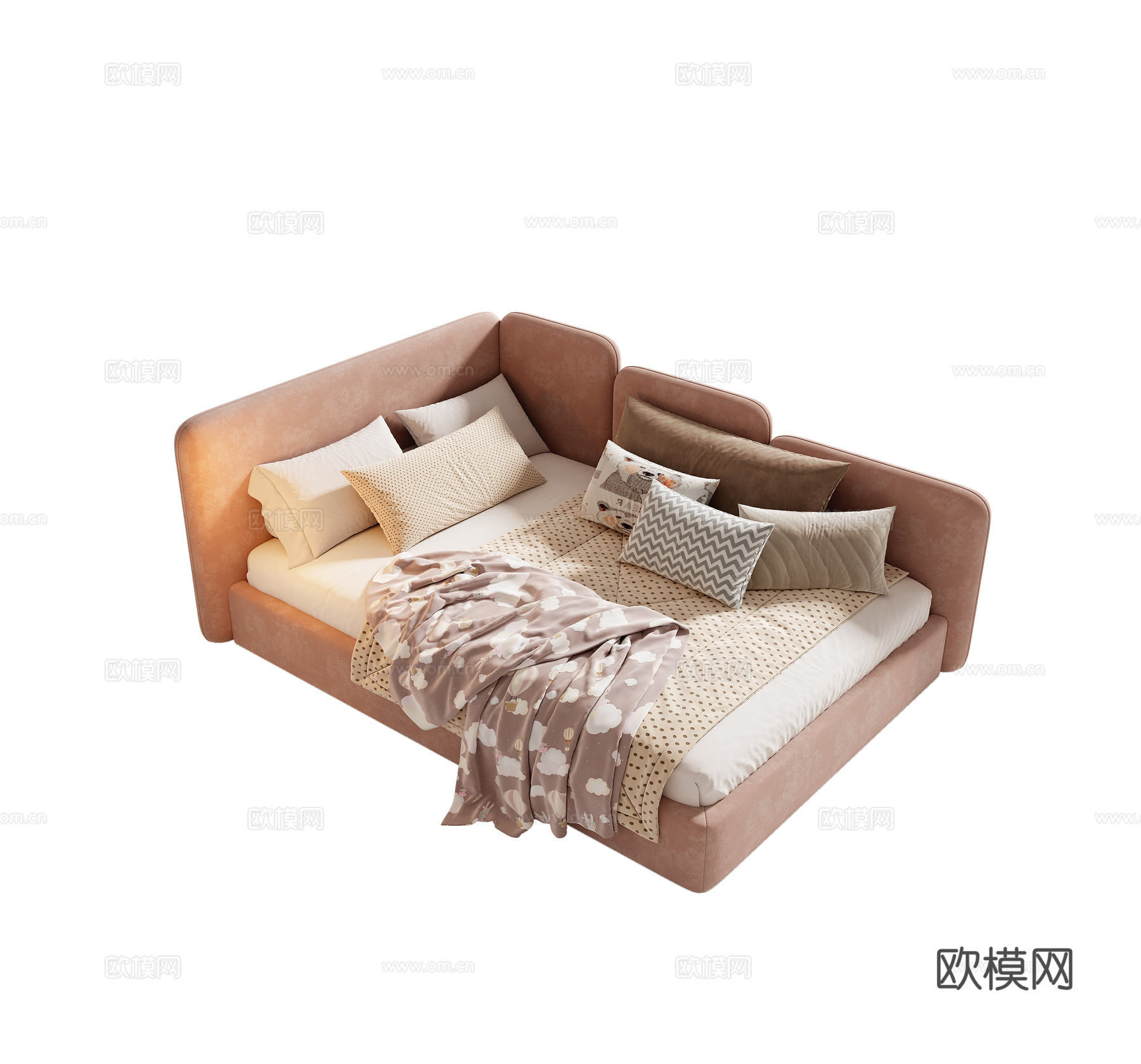 现代儿童床3d模型