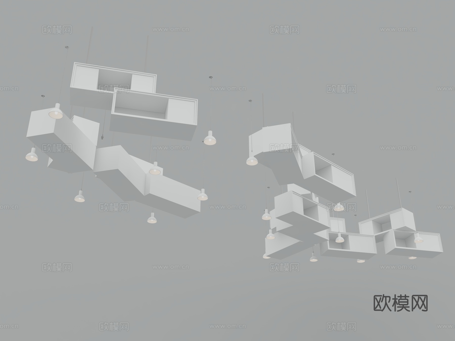 现代装饰吊灯3d模型