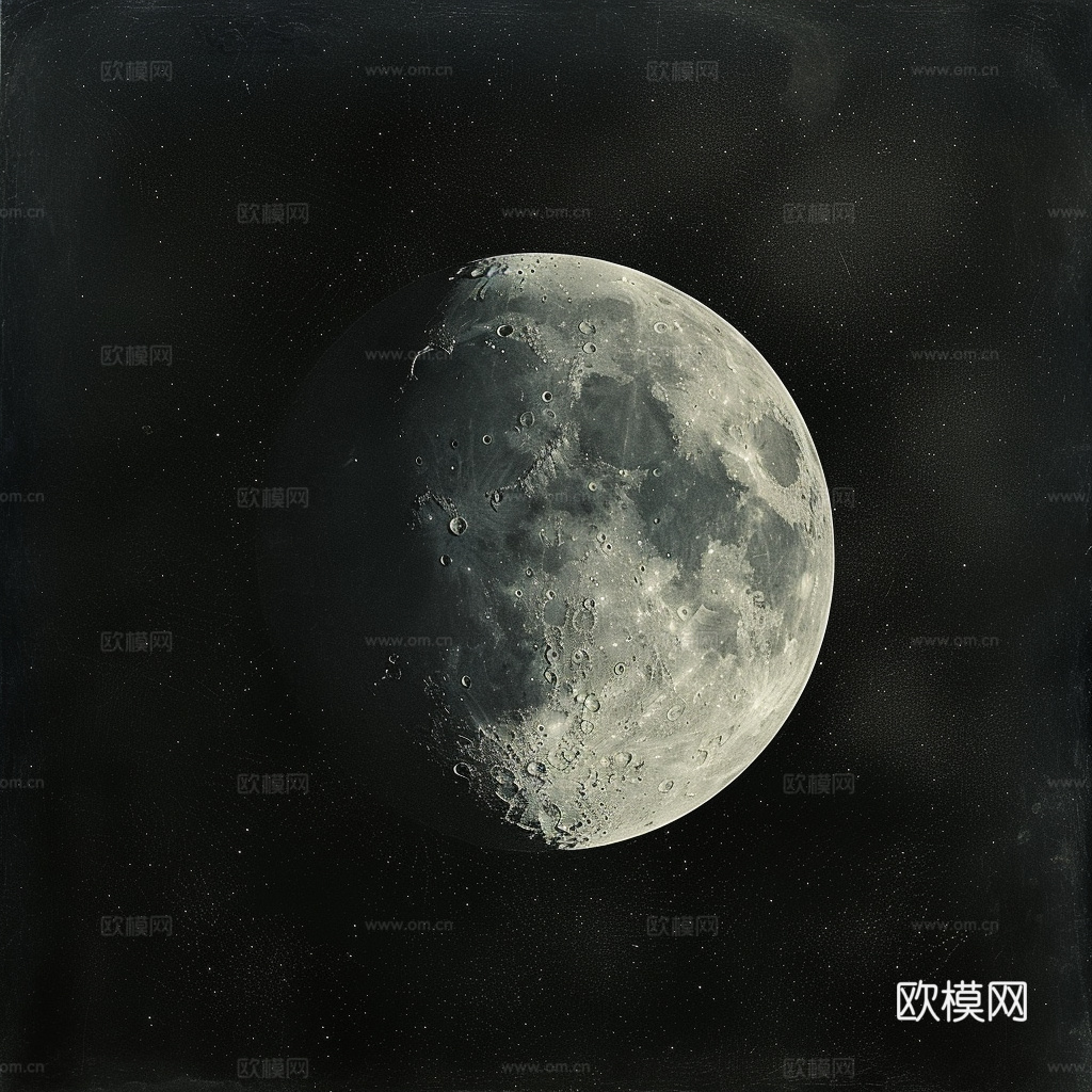 月球灯星球月亮陨石表表面