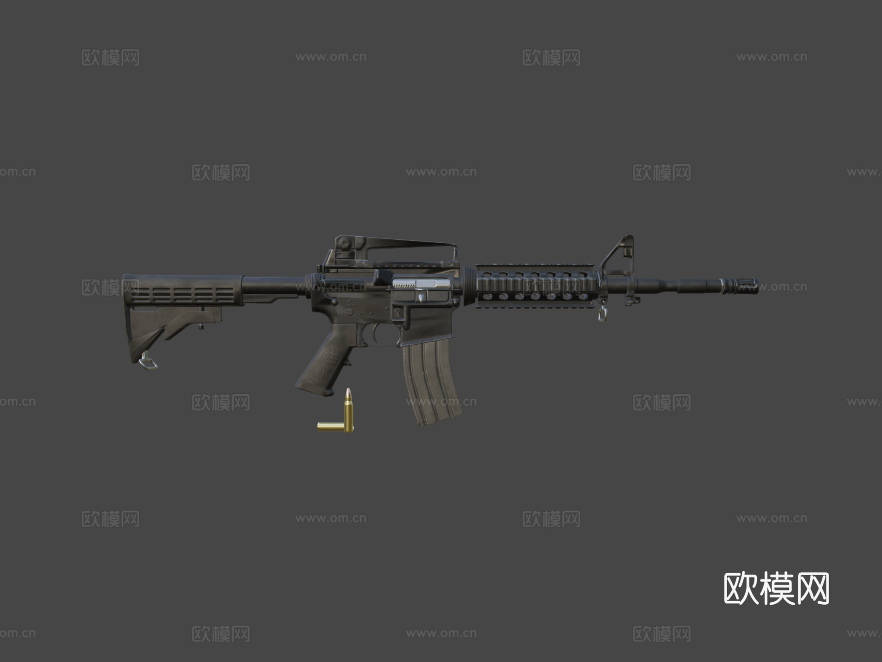 柯尔特M4A1卡宾枪3d模型