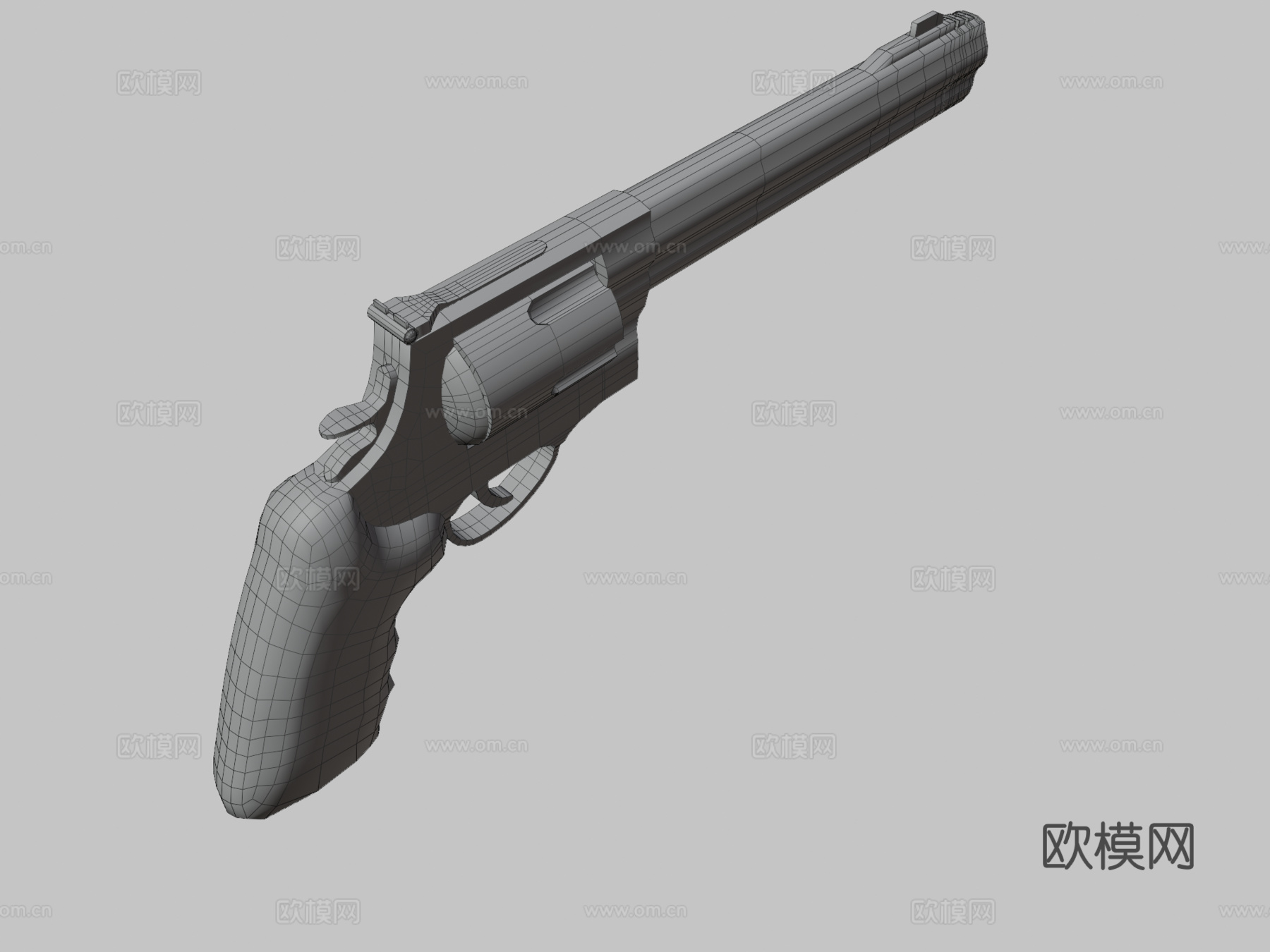 史密斯威森500马格南左轮3d模型