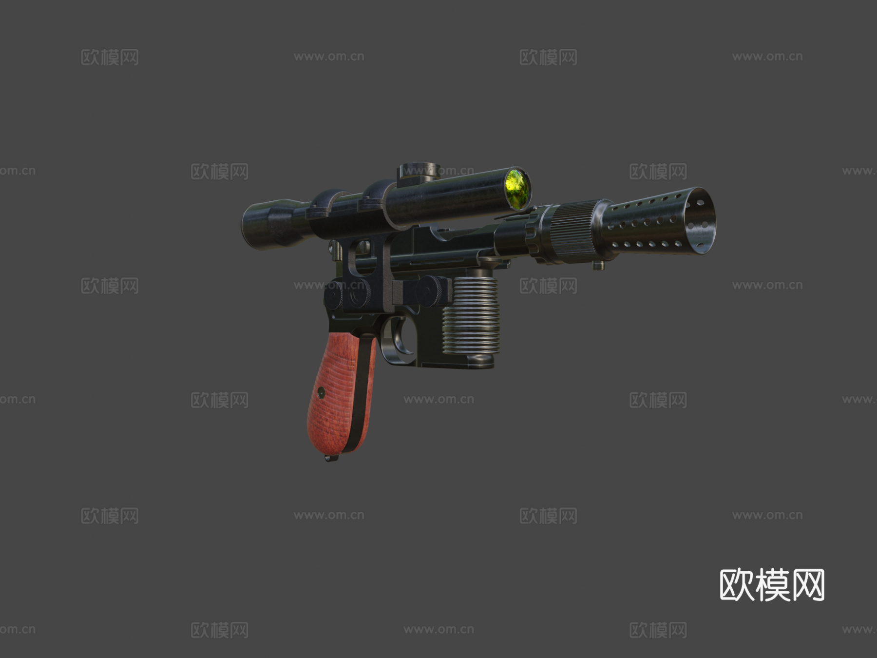汉·索罗的DL-44重型爆破枪3d模型