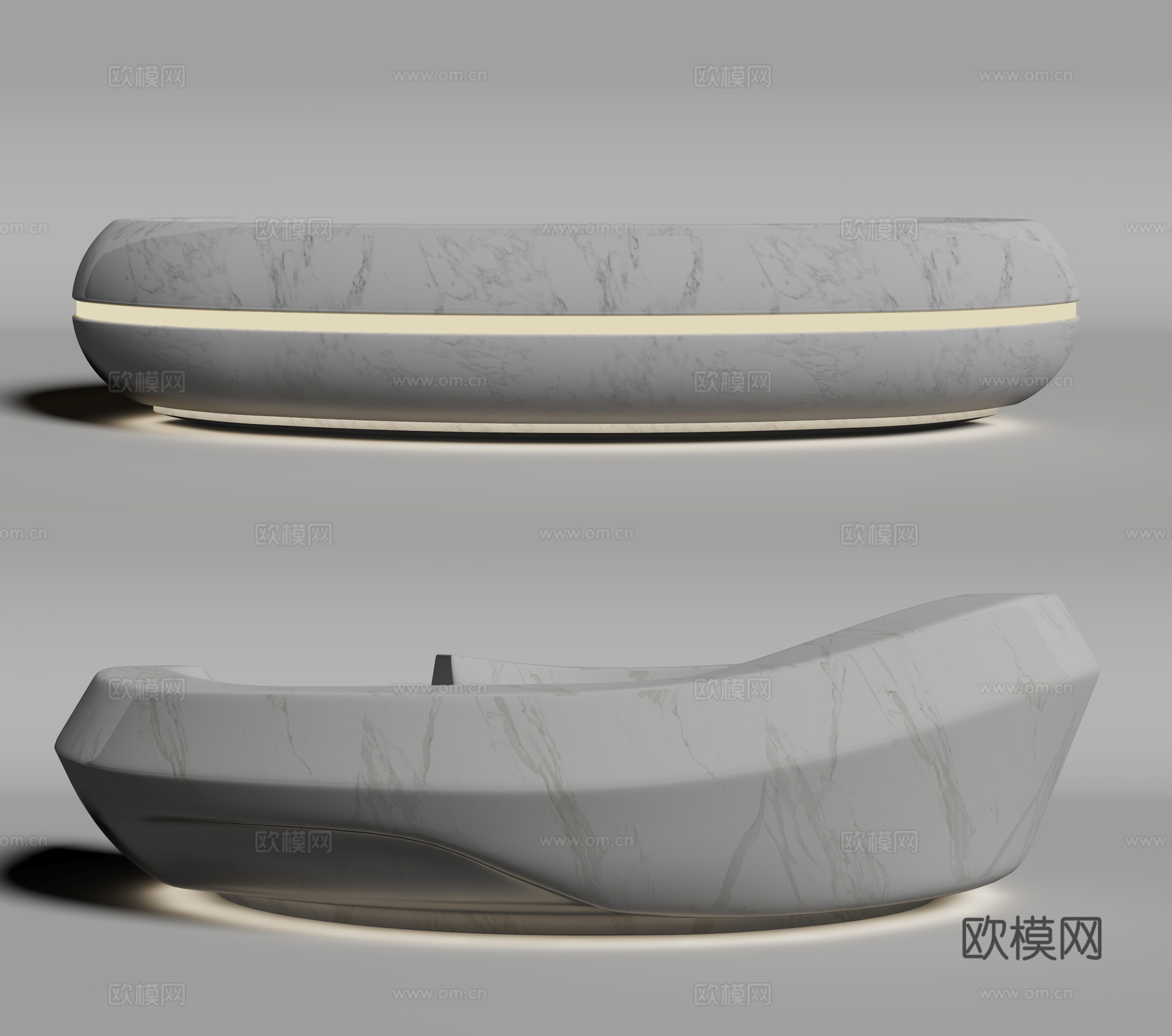 现代前台接待台3d模型