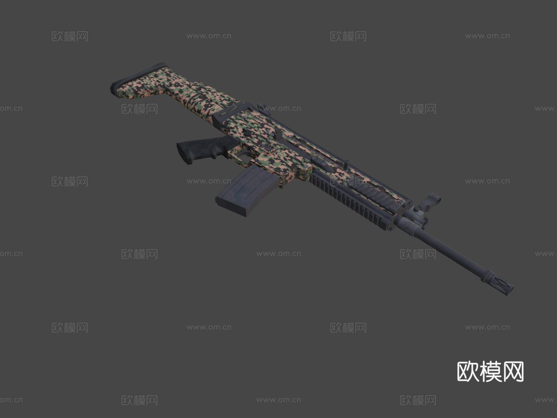 丛林数码-SCAR-L-PUBG3d模型