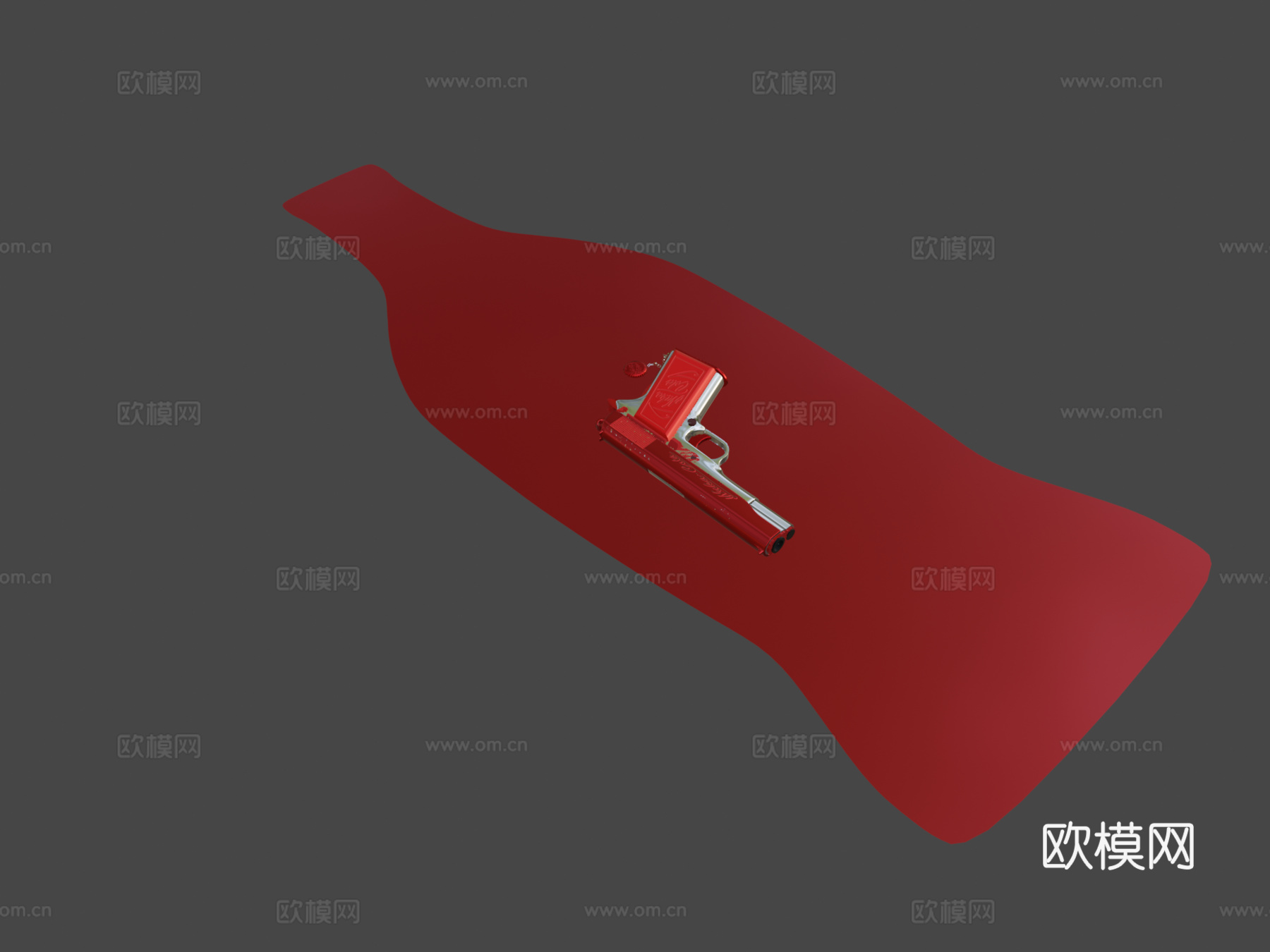 M1911核子可乐版3d模型