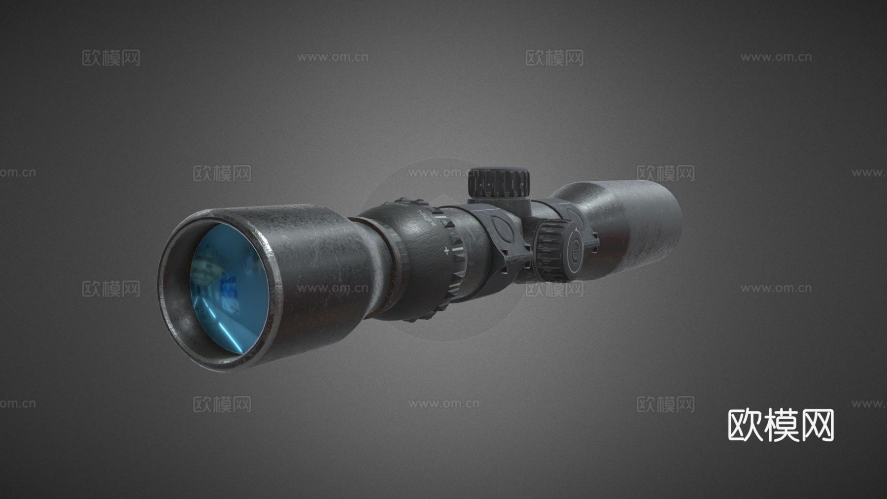 x40瞄准镜-游戏可用3d模型