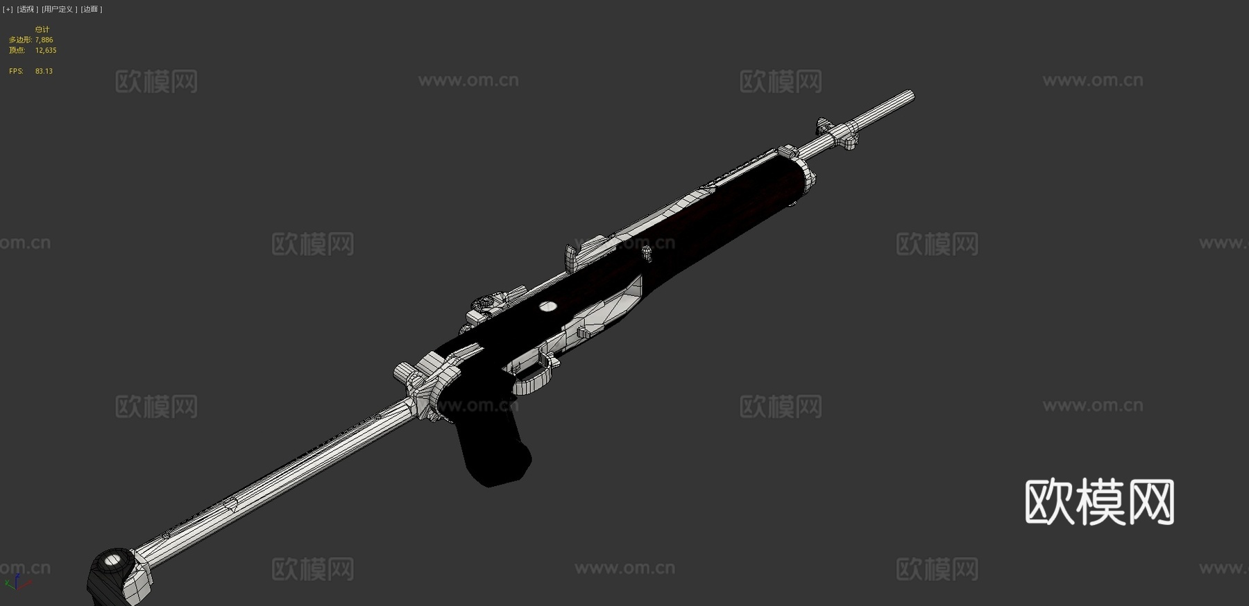镀银-Mini14-PUBG3d模型