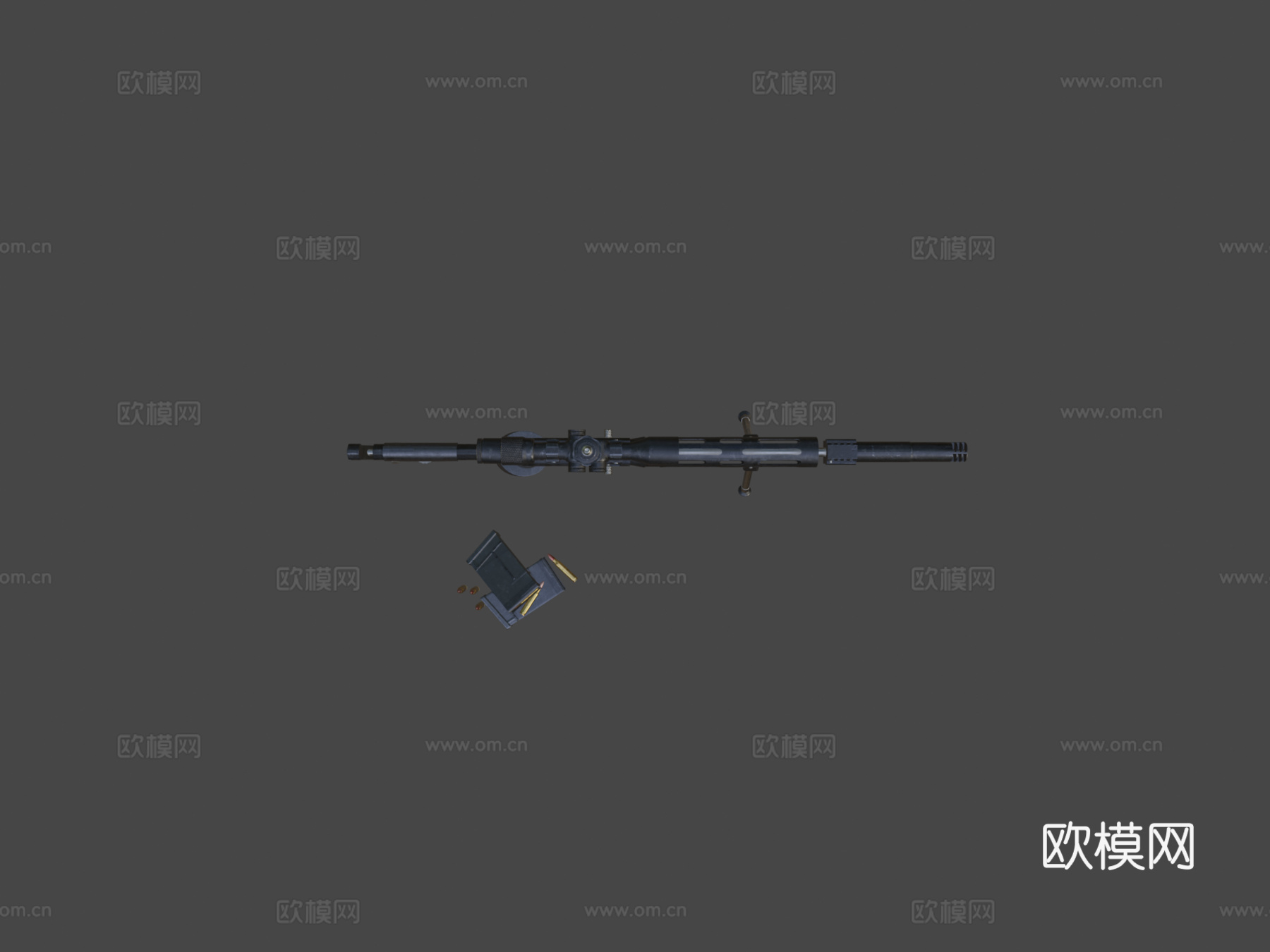 AR-15狙击步枪3d模型